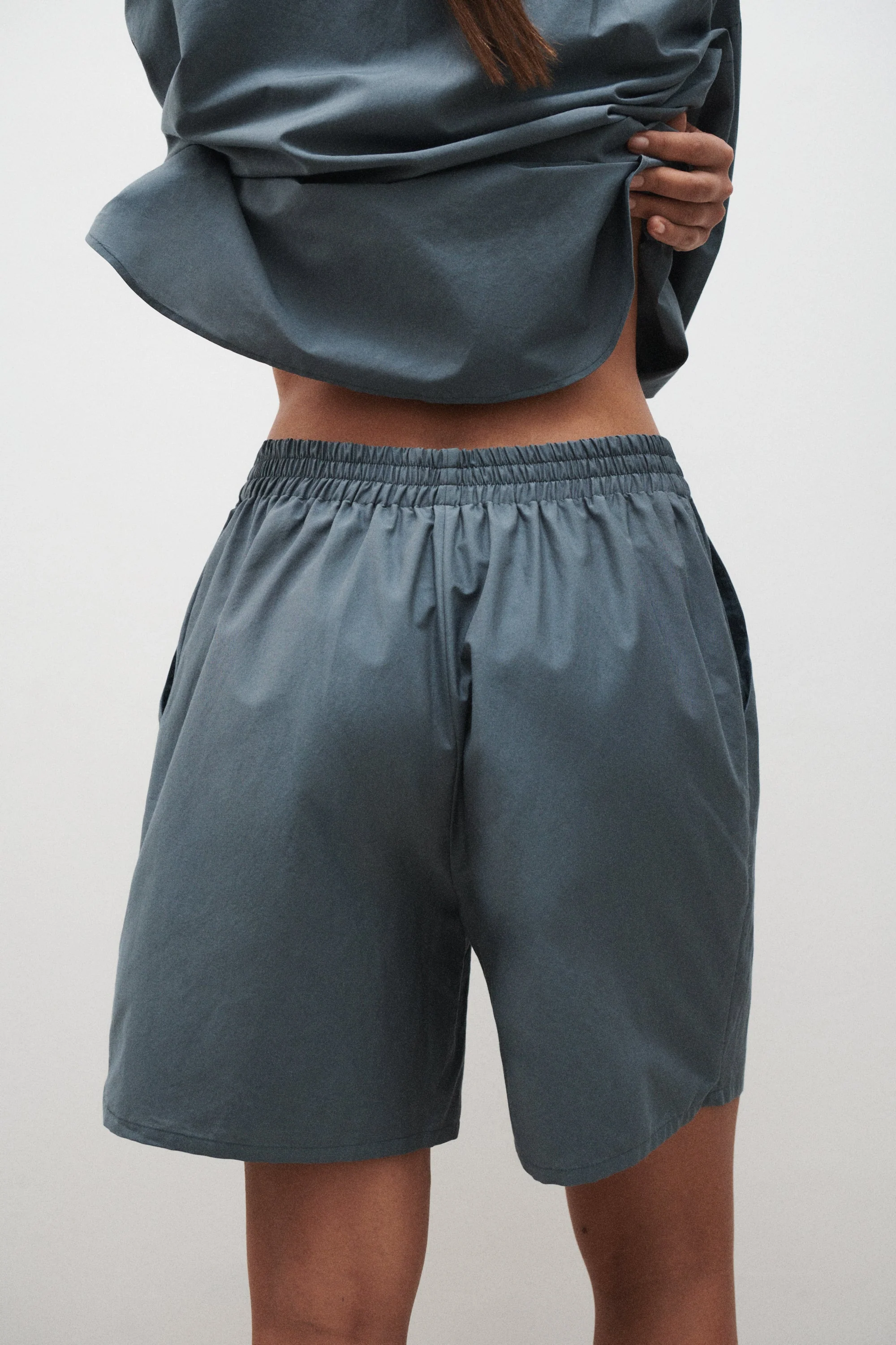 Silk Laundry Cotton Silk Boxers - Slate - Image 4