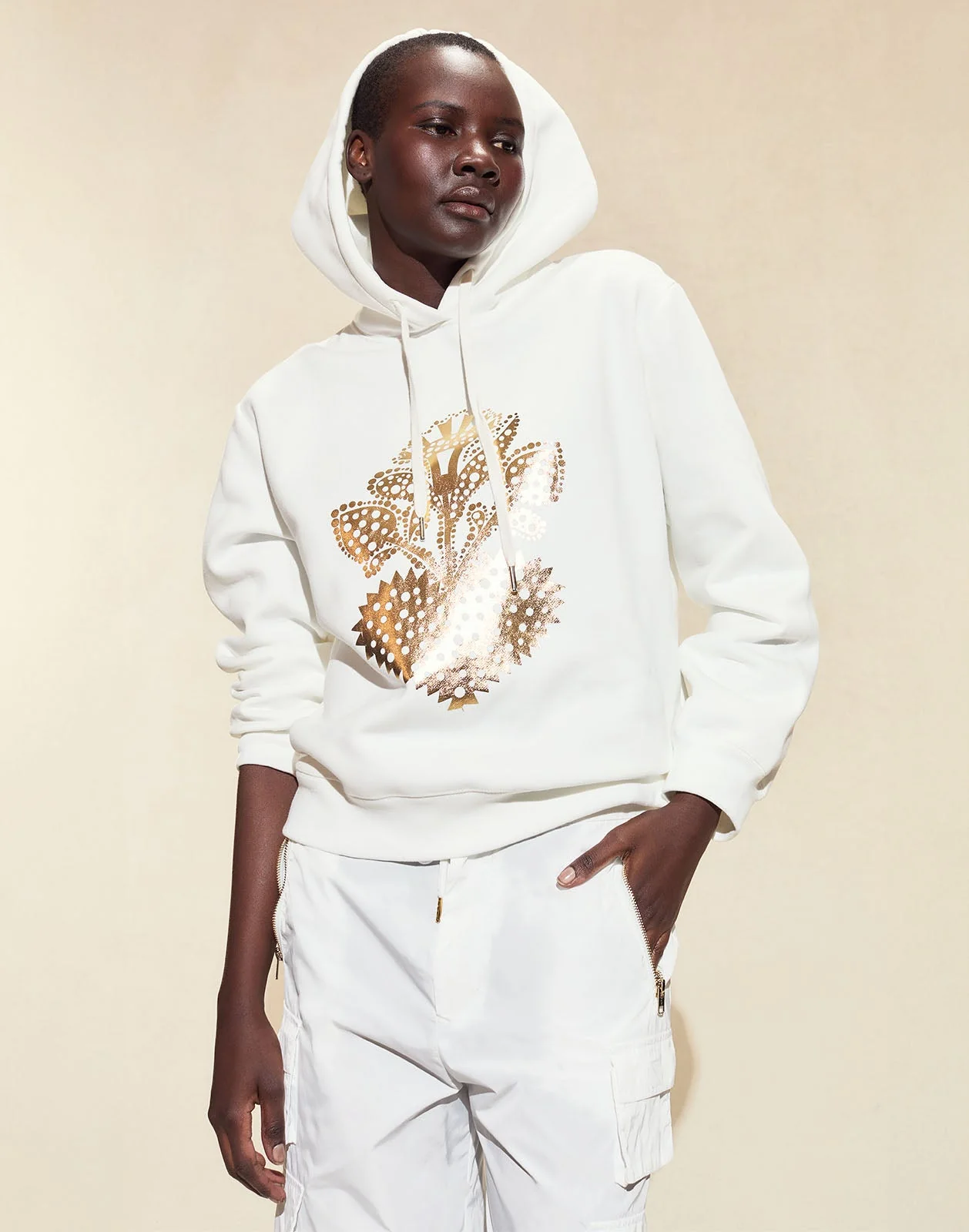 Cynthia Rowley Heart of Gold Sweatshirt - White - Image 4