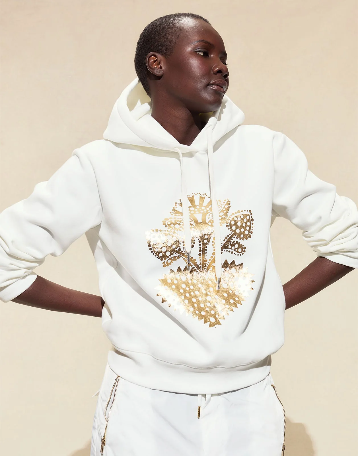 Cynthia Rowley Heart of Gold Sweatshirt - White - Image 5
