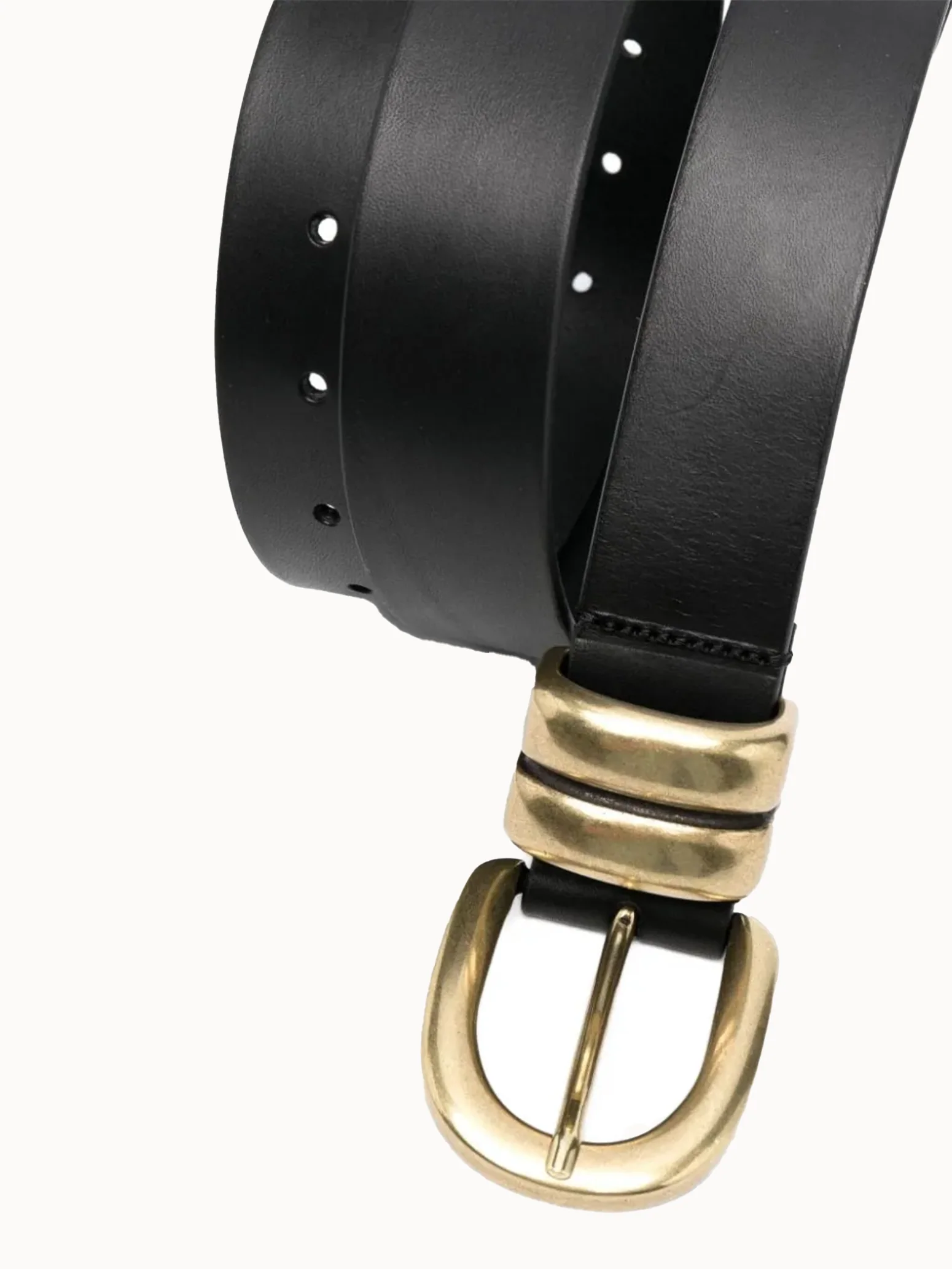 By Malene Birger Zoira Leather Belt - Soft White - Image 2