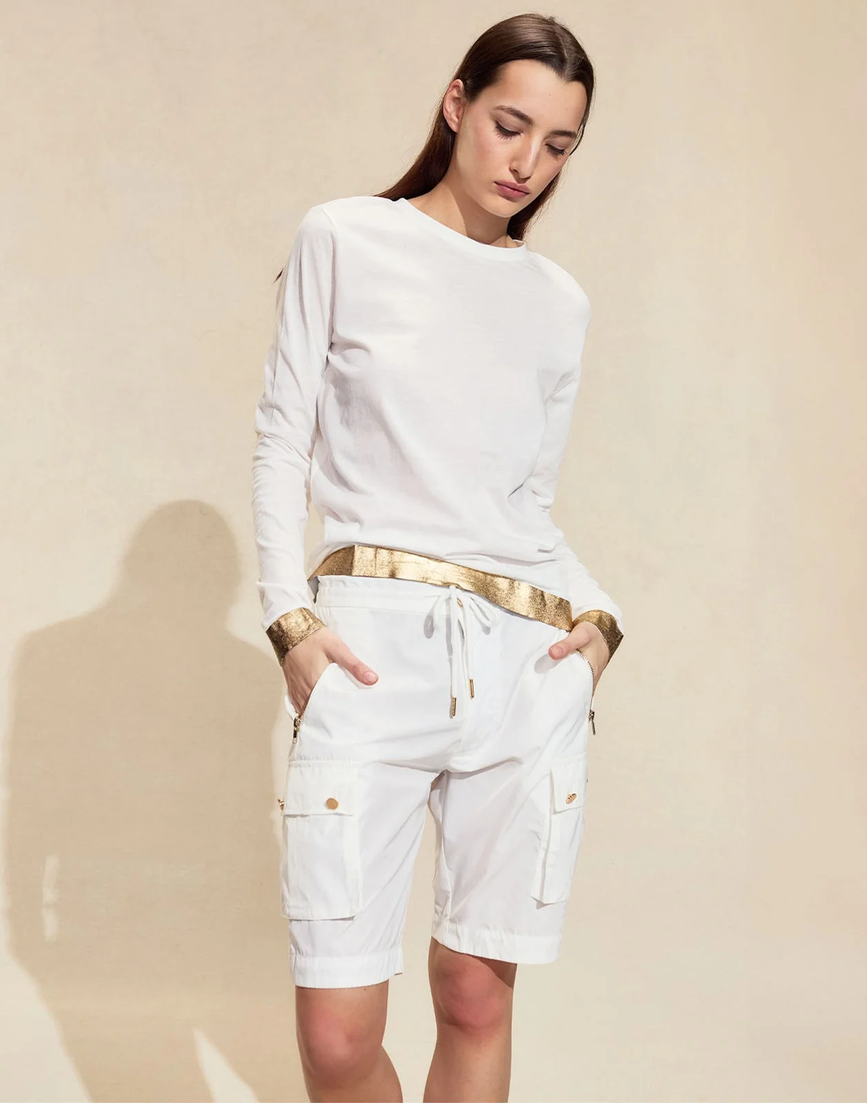 Cynthia Rowley Athena Long Sleeve Tee - White - Image 2