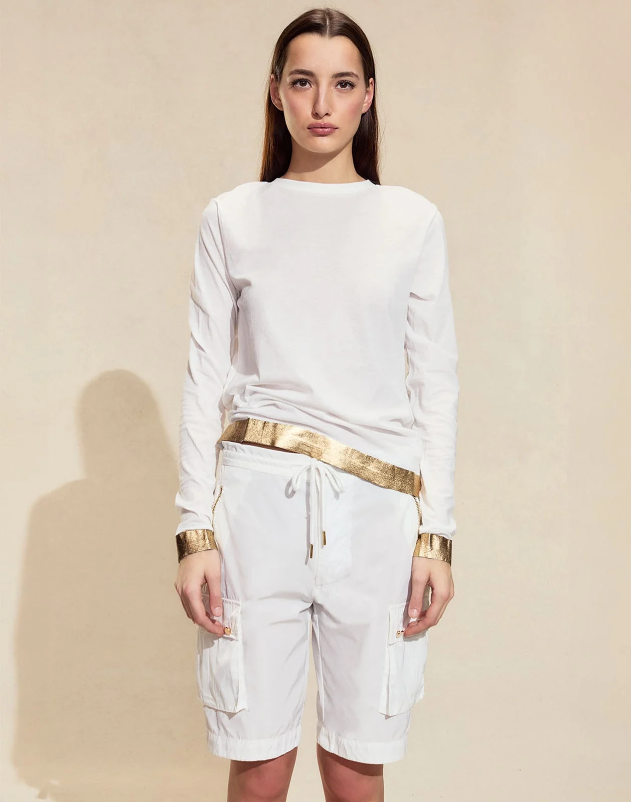 Cynthia Rowley Athena Long Sleeve Tee - White - Image 3