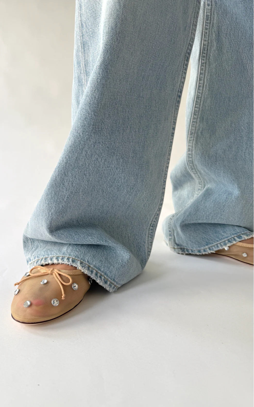Loeffler Randall Leonie Ballet Flat - Caramel & Crystal - Image 3