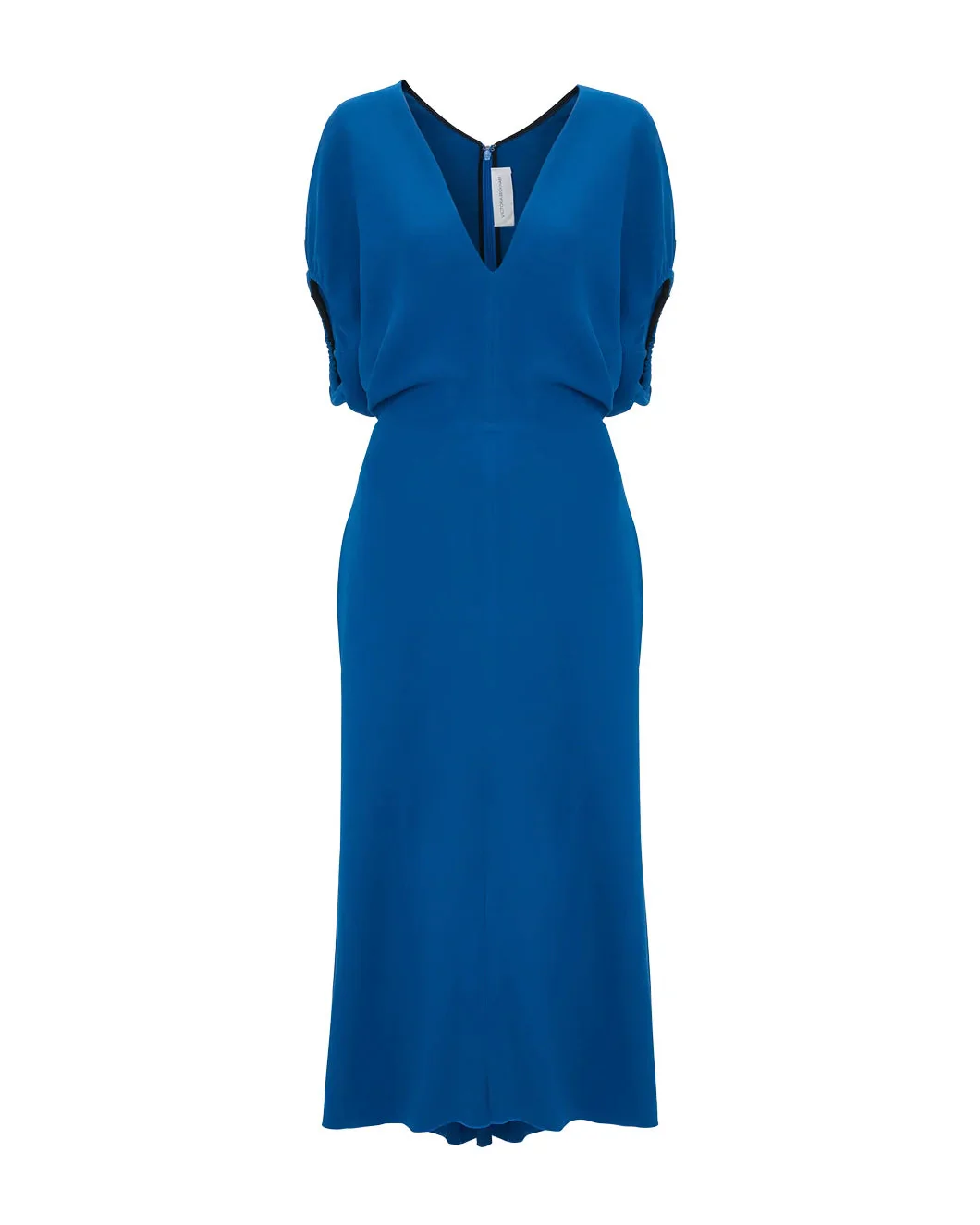 Victoria Beckham Blouson Detail Midi Dress - Sapphire