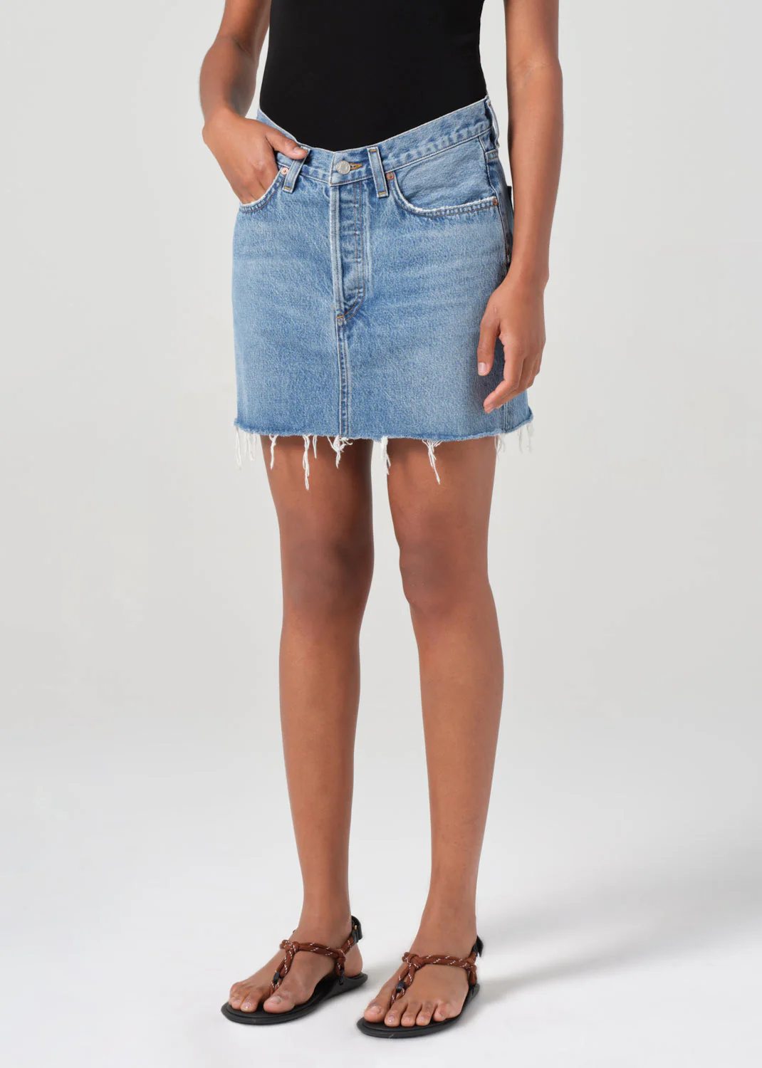 AGOLDE V-Waist Mini Skirt - Fairway - Image 3