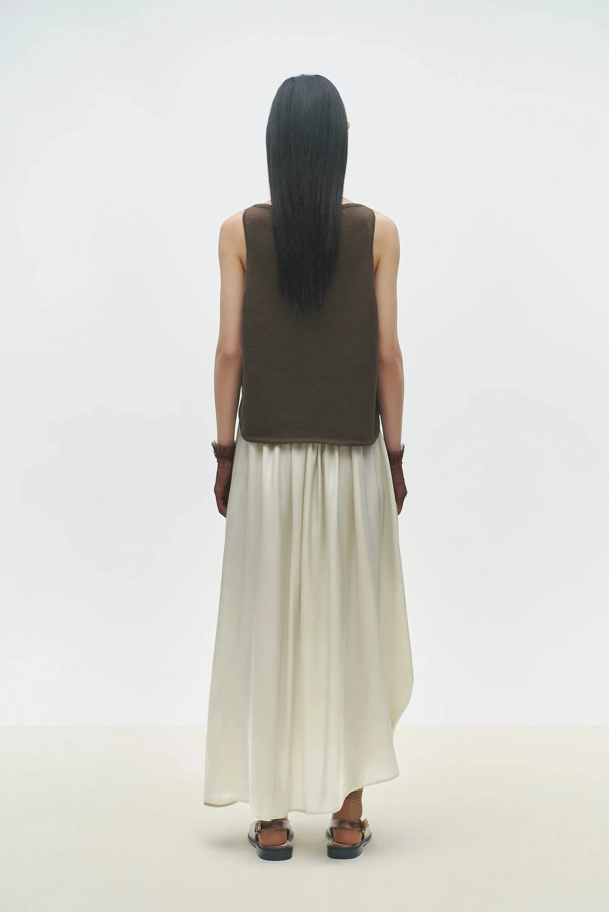 Cordera Boat-Neck Waistcoat - Brown - Image 4