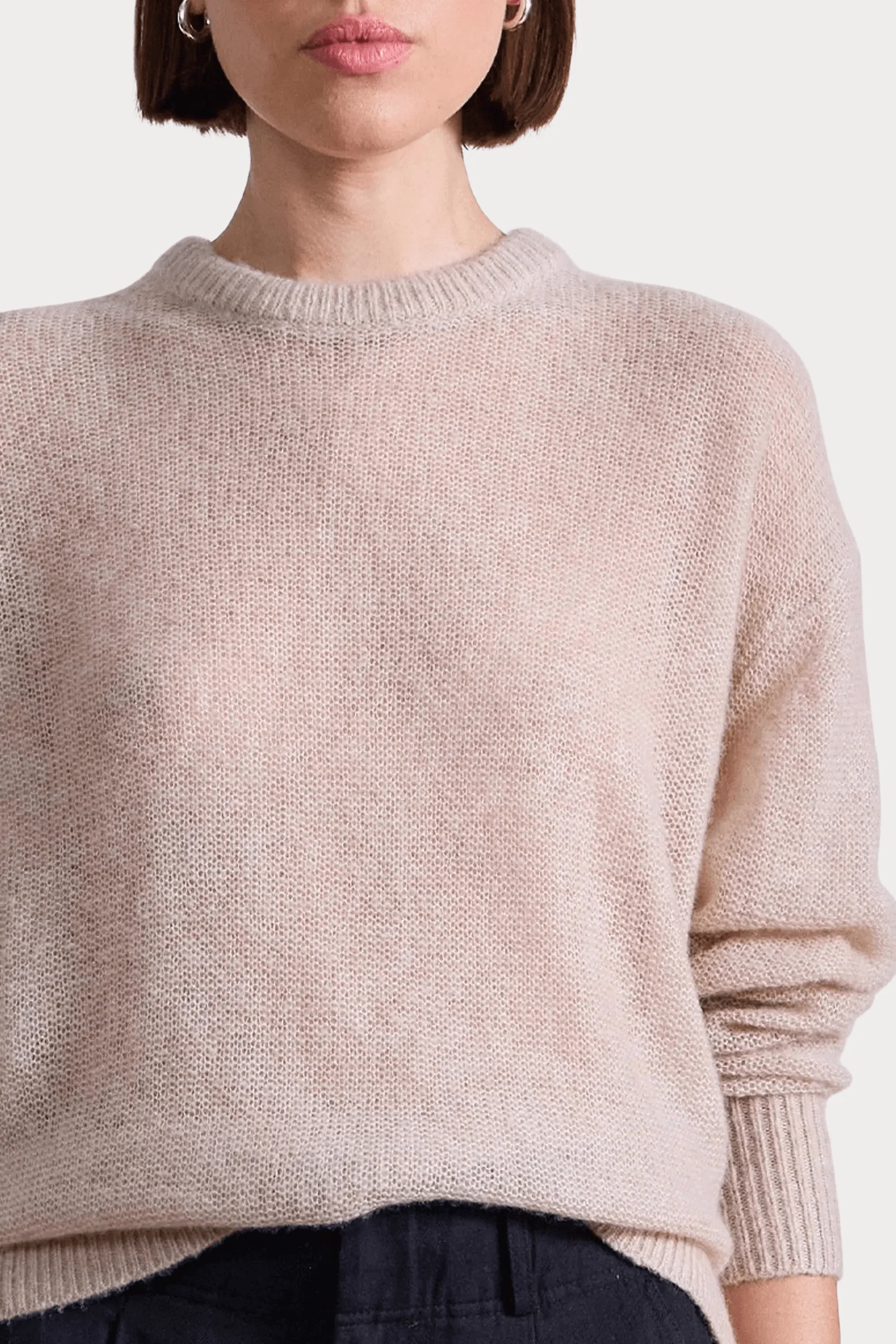 Apiece Apart Softest Tissue Weight Sweater - Sand - Image 2
