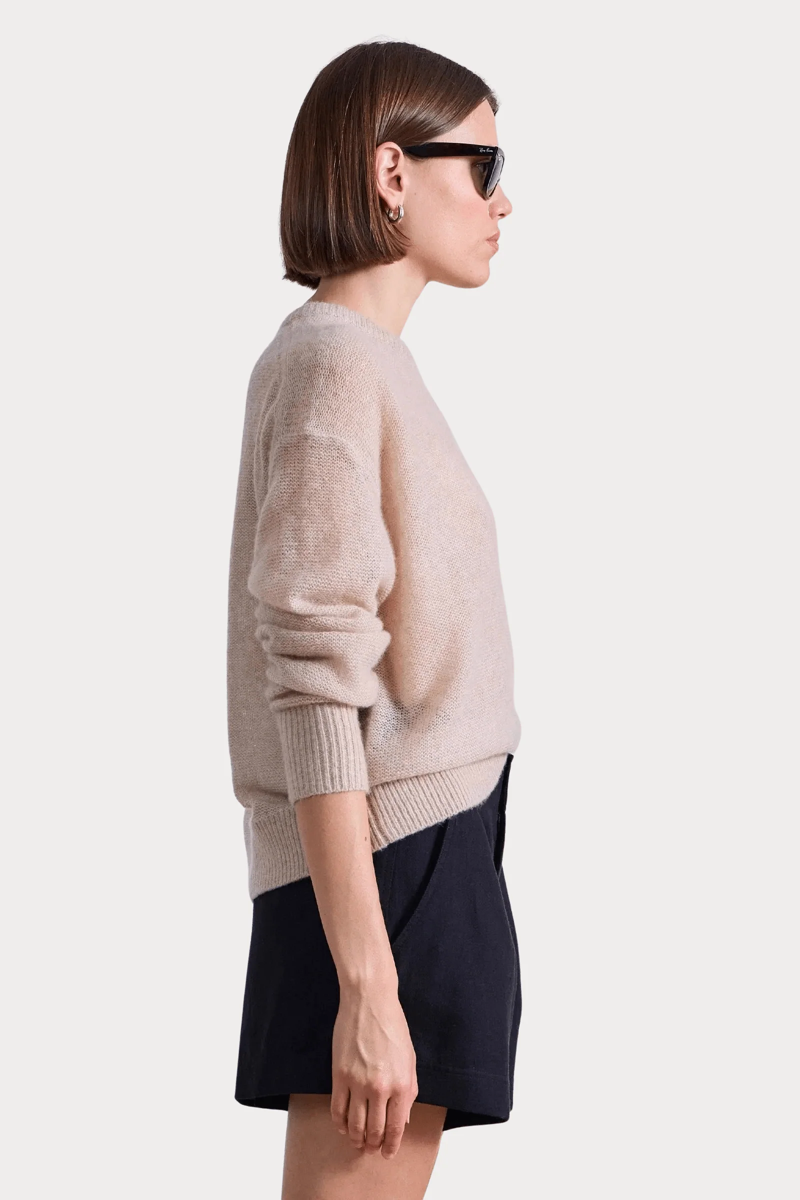 Apiece Apart Softest Tissue Weight Sweater - Sand - Image 3