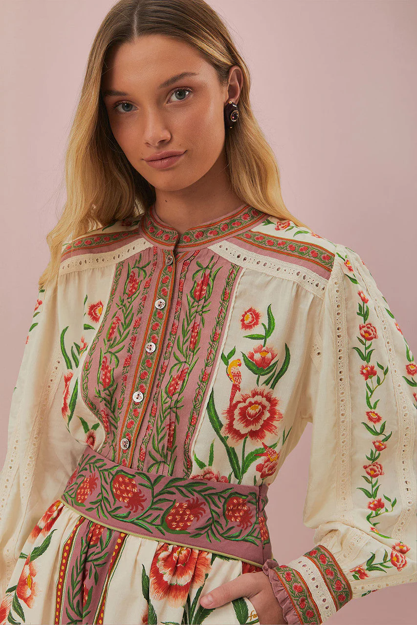 Farm Rio Ainika Delicate Blouse - Off-White - Image 2