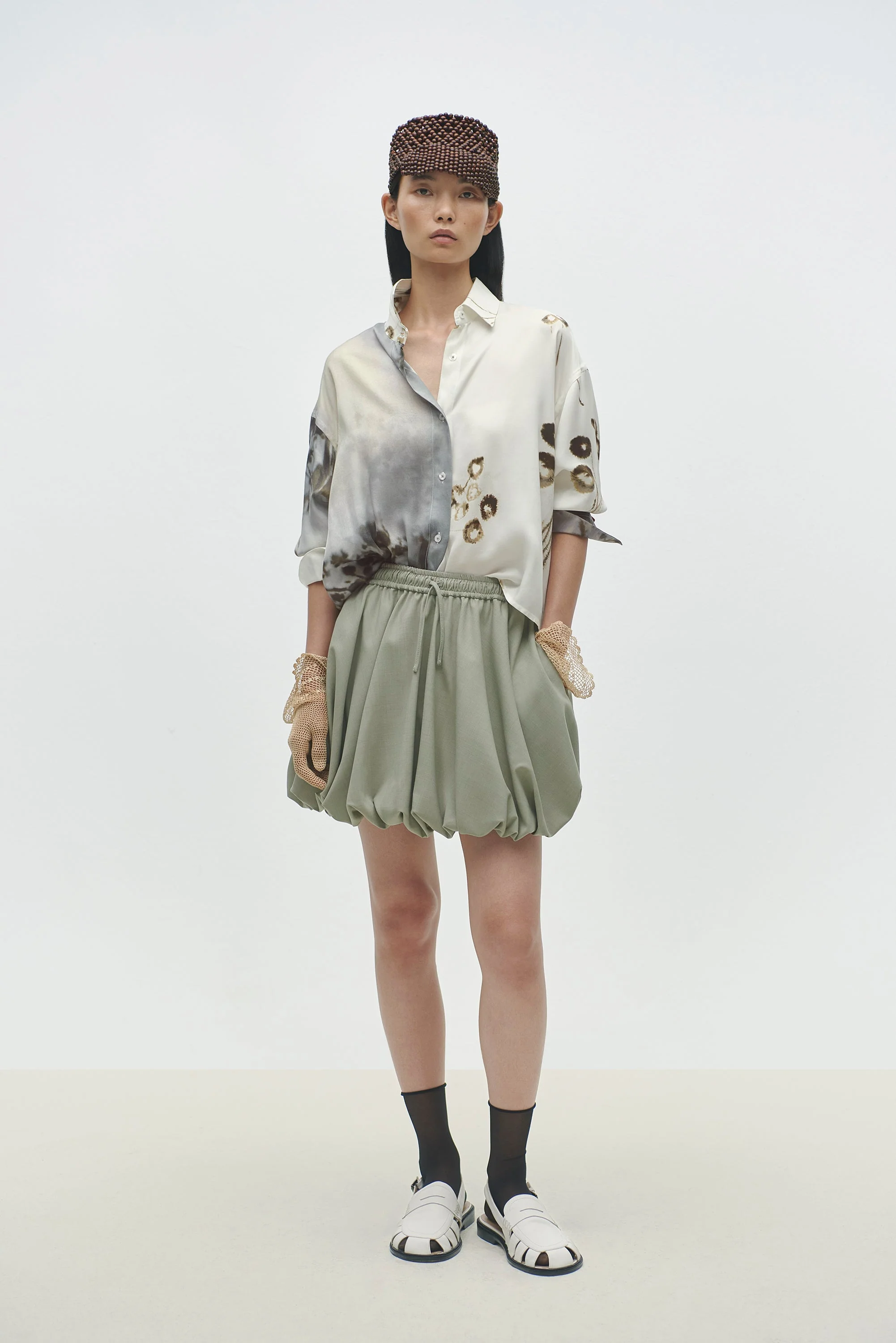 Cordera Balloon Mini Skirt - Salvia - Image 2