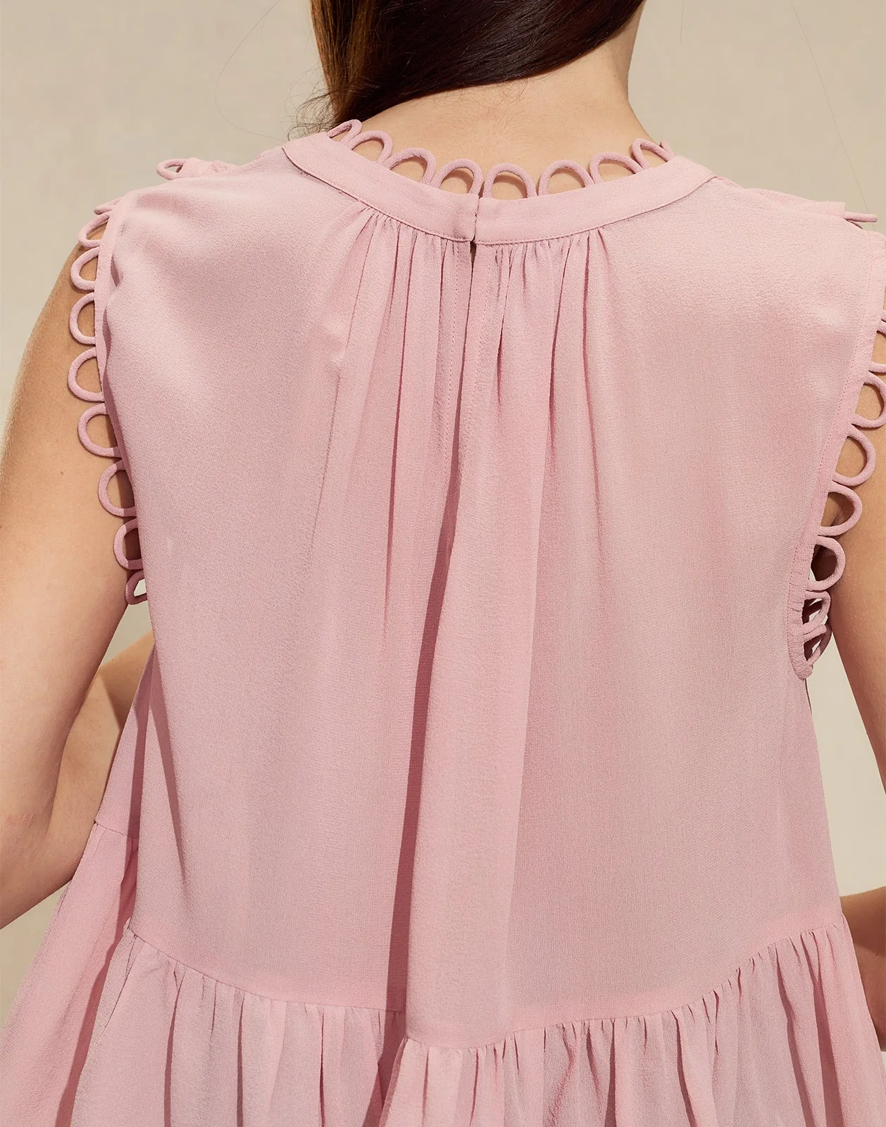 Cynthia Rowley Annabelle Sleeveless Blouse - Mauve - Image 4
