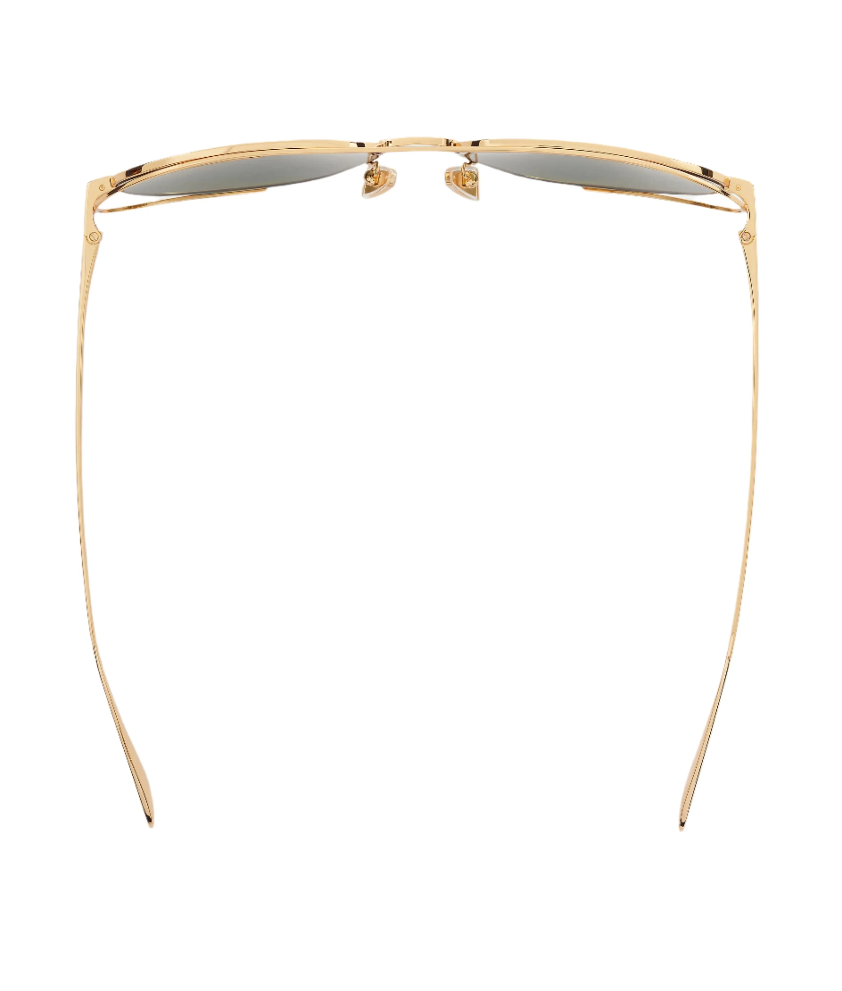 BOTTEGA VENETA Classic Aviator Sunglasses - Gold/Green - Image 3