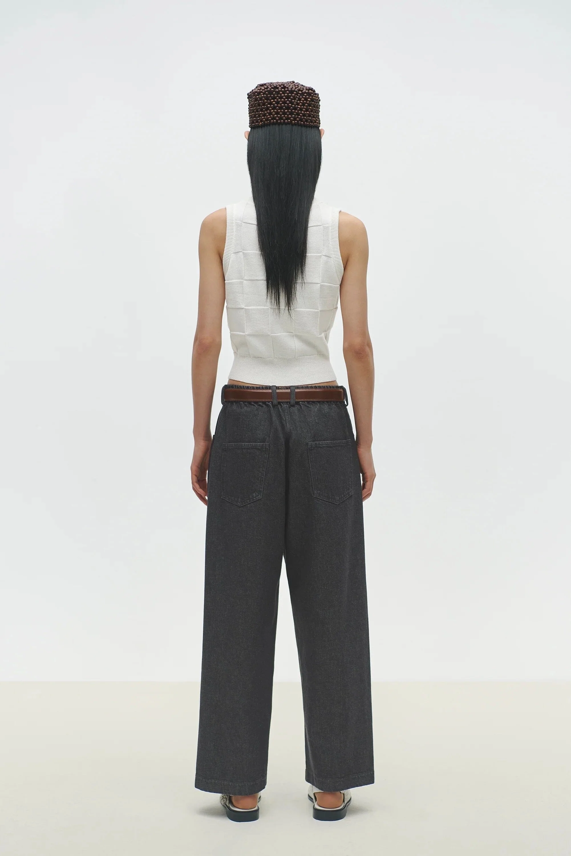 Cordera Checkered Cotton & Cashmere Waistcoat - White - Image 4