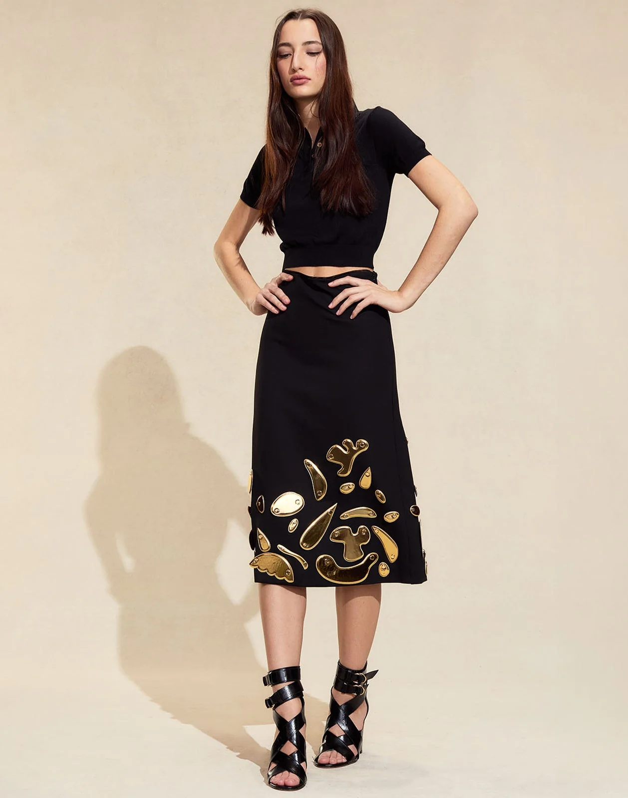 Cynthia Rowley Calypso Midi Skirt - Black - Image 3