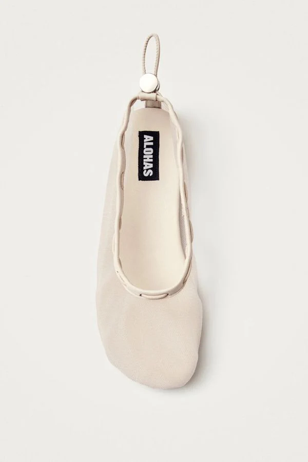 Alohas Gill Mesh Ballet Flats - White - Image 3