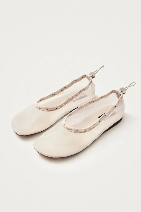 Alohas Gill Mesh Ballet Flats - White - Image 4