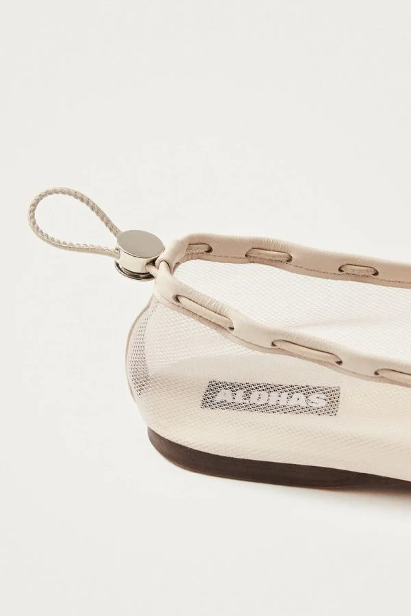 Alohas Gill Mesh Ballet Flats - White - Image 5