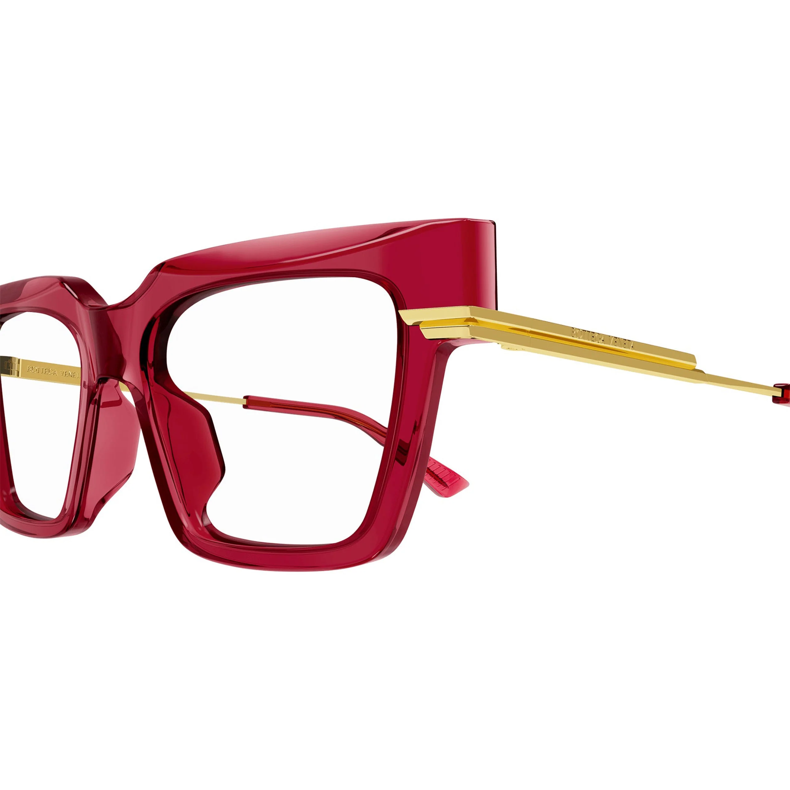 BOTTEGA VENETA Classic Cat Eye Eyeglasses - Transparent Burgundy - Image 2
