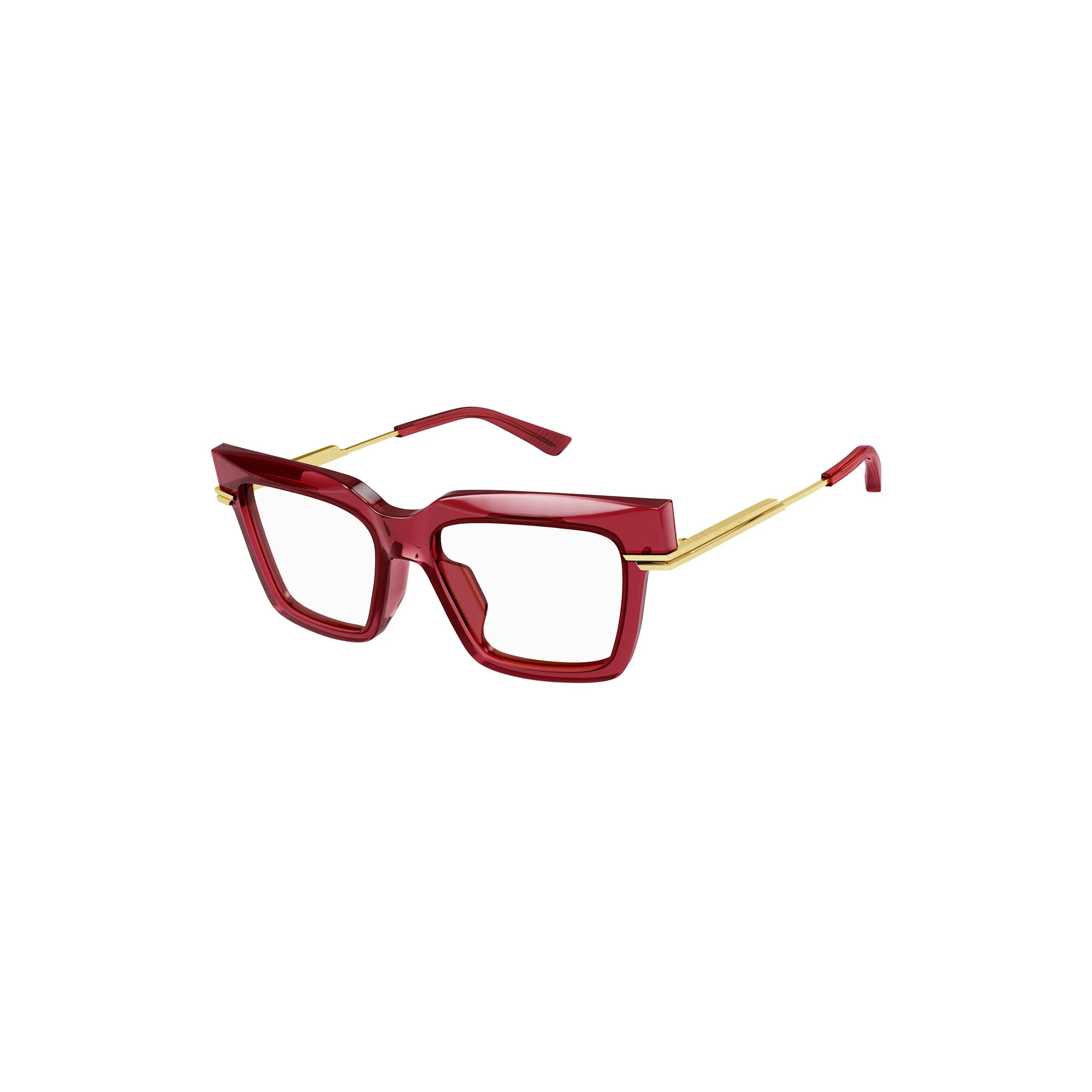 BOTTEGA VENETA Classic Cat Eye Eyeglasses - Transparent Burgundy - Image 3
