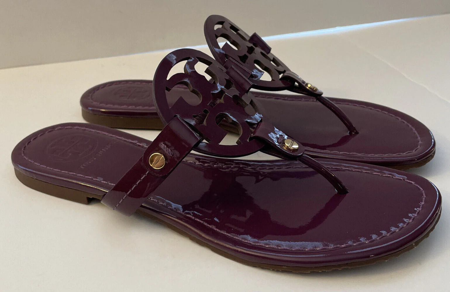 Tory Burch Miller Patent Sandal - Purple - Image 2