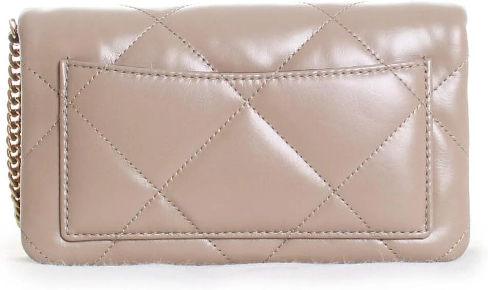 Tory Burch Kira Quilted Chain Wallet - Taupe Oak - Image 3