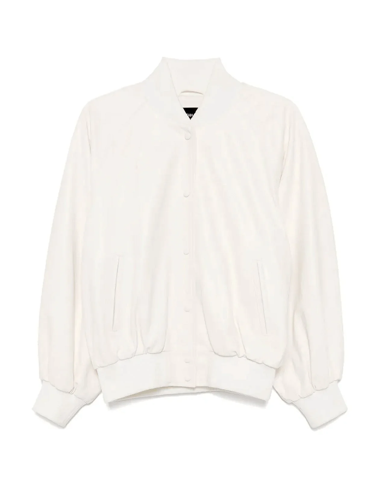 Cynthia Rowley Downtown Leather Bomber Jacket - Off White - Image 7