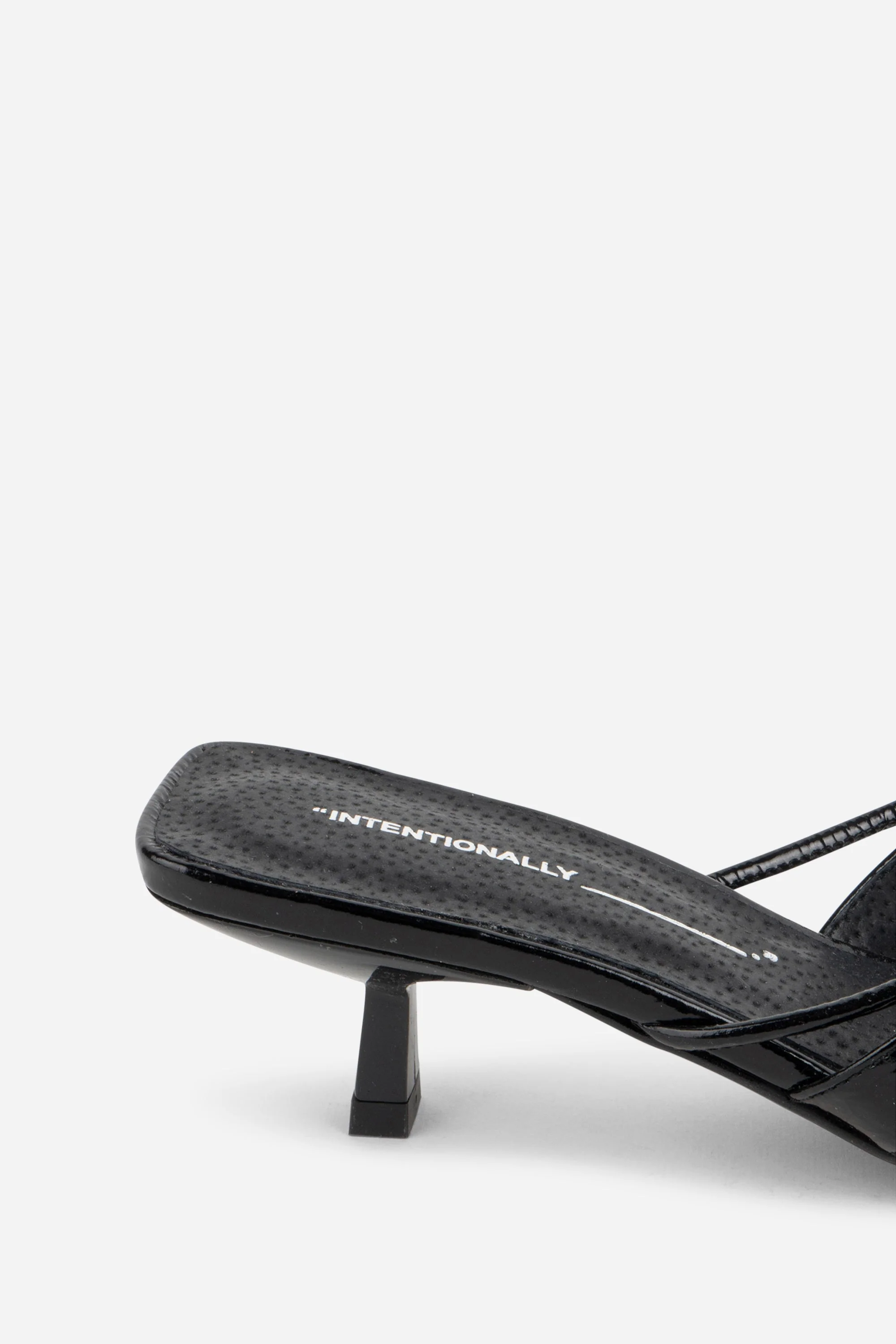 "INTENTIONALLY __________." ELI Kitten Heel Thong Sandal - Chestnut/Black/Pistachio - Image 10