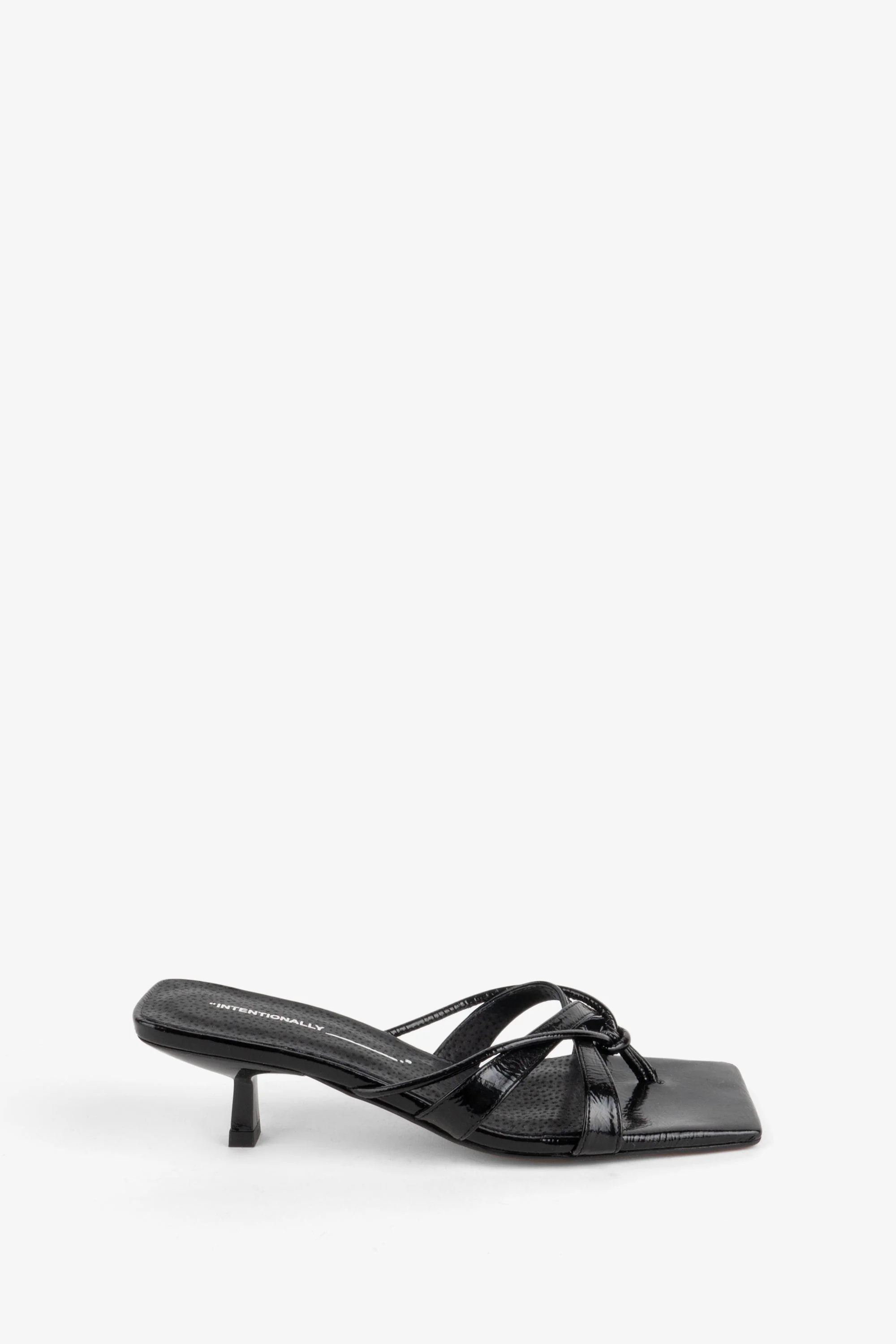 "INTENTIONALLY __________." ELI Kitten Heel Thong Sandal - Chestnut/Black/Pistachio - Image 11
