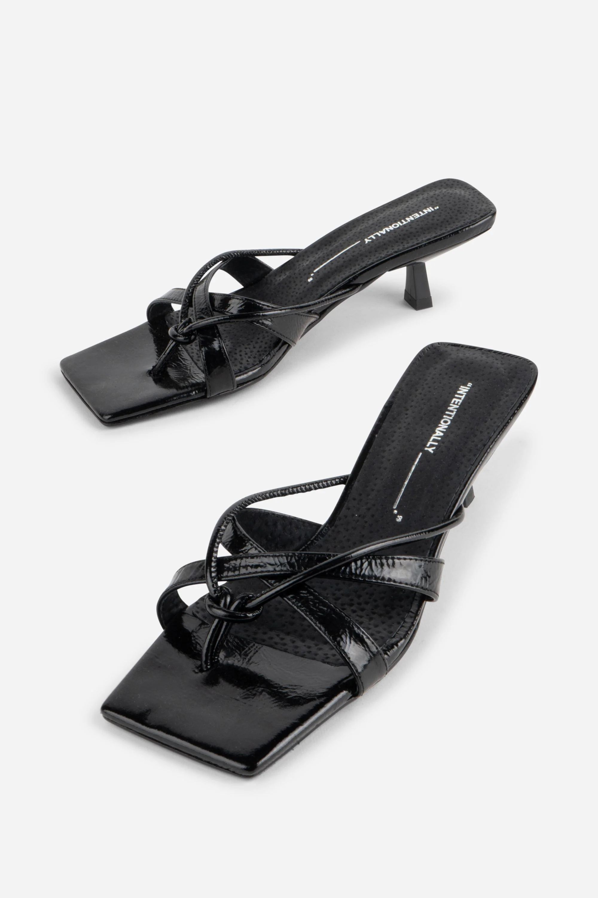 "INTENTIONALLY __________." ELI Kitten Heel Thong Sandal - Chestnut/Black/Pistachio - Image 7