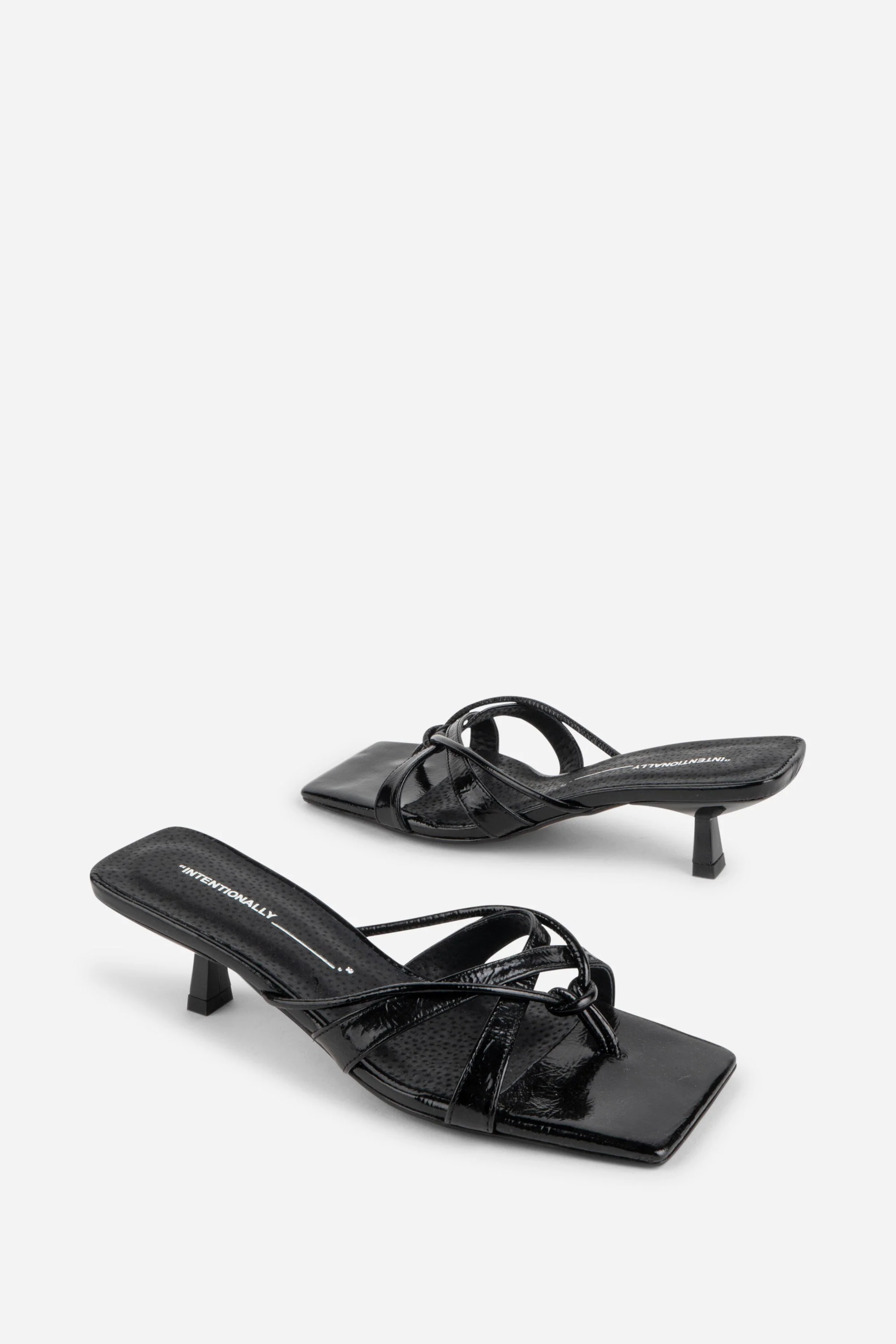 "INTENTIONALLY __________." ELI Kitten Heel Thong Sandal - Chestnut/Black/Pistachio - Image 8