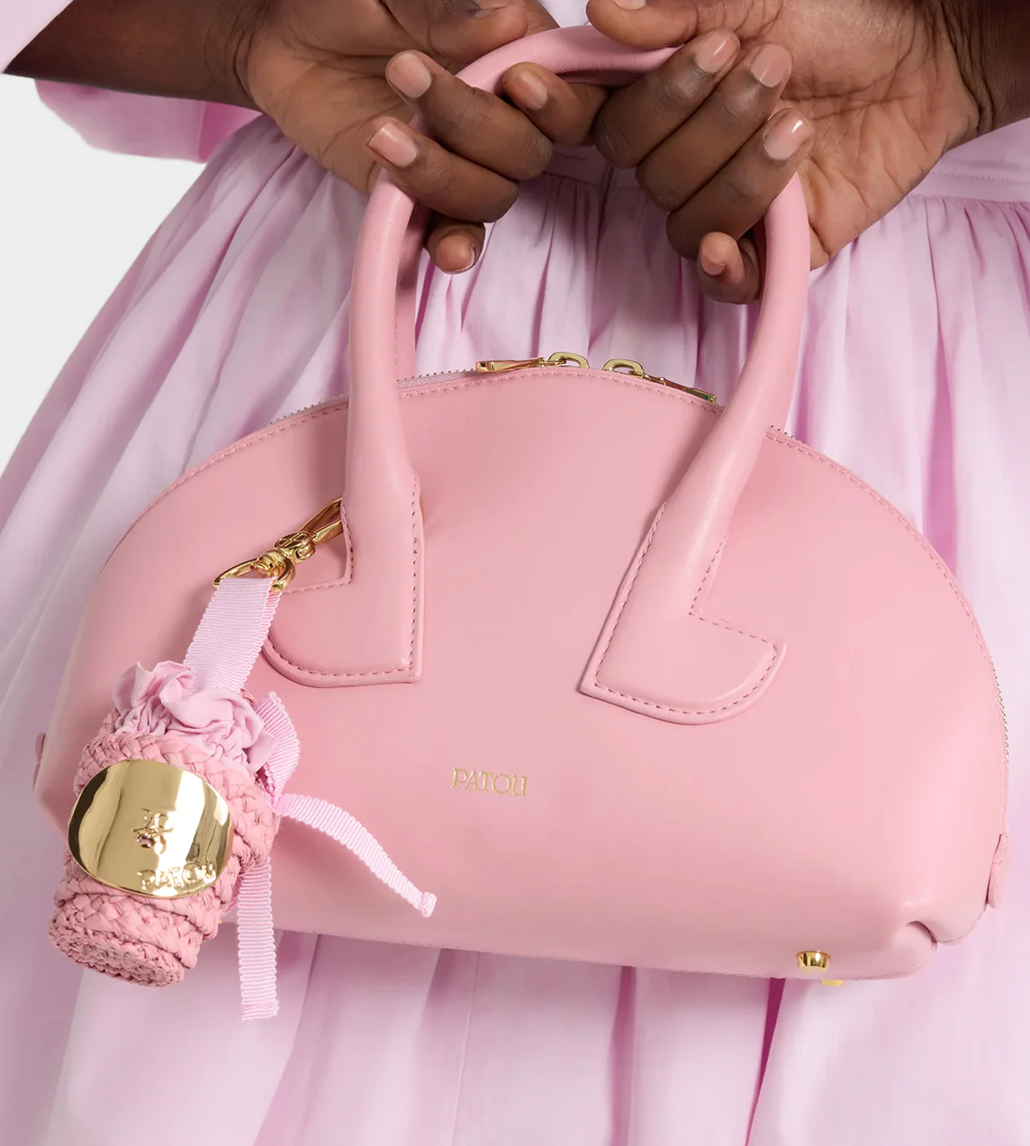 Patou Raffia Bag Charm - Pink - Image 2