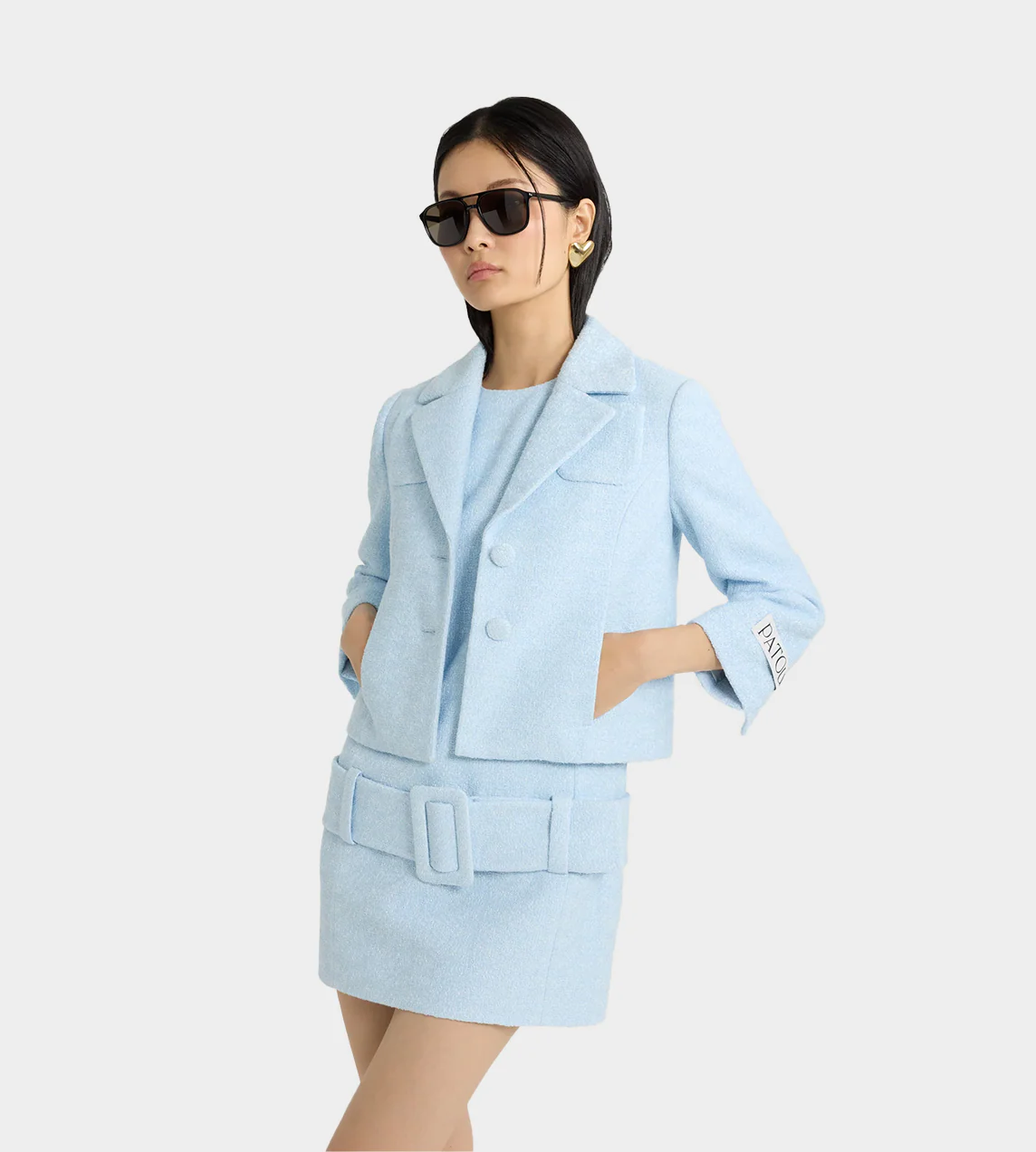 Patou Tailored Short Jacket - Blue - Image 2