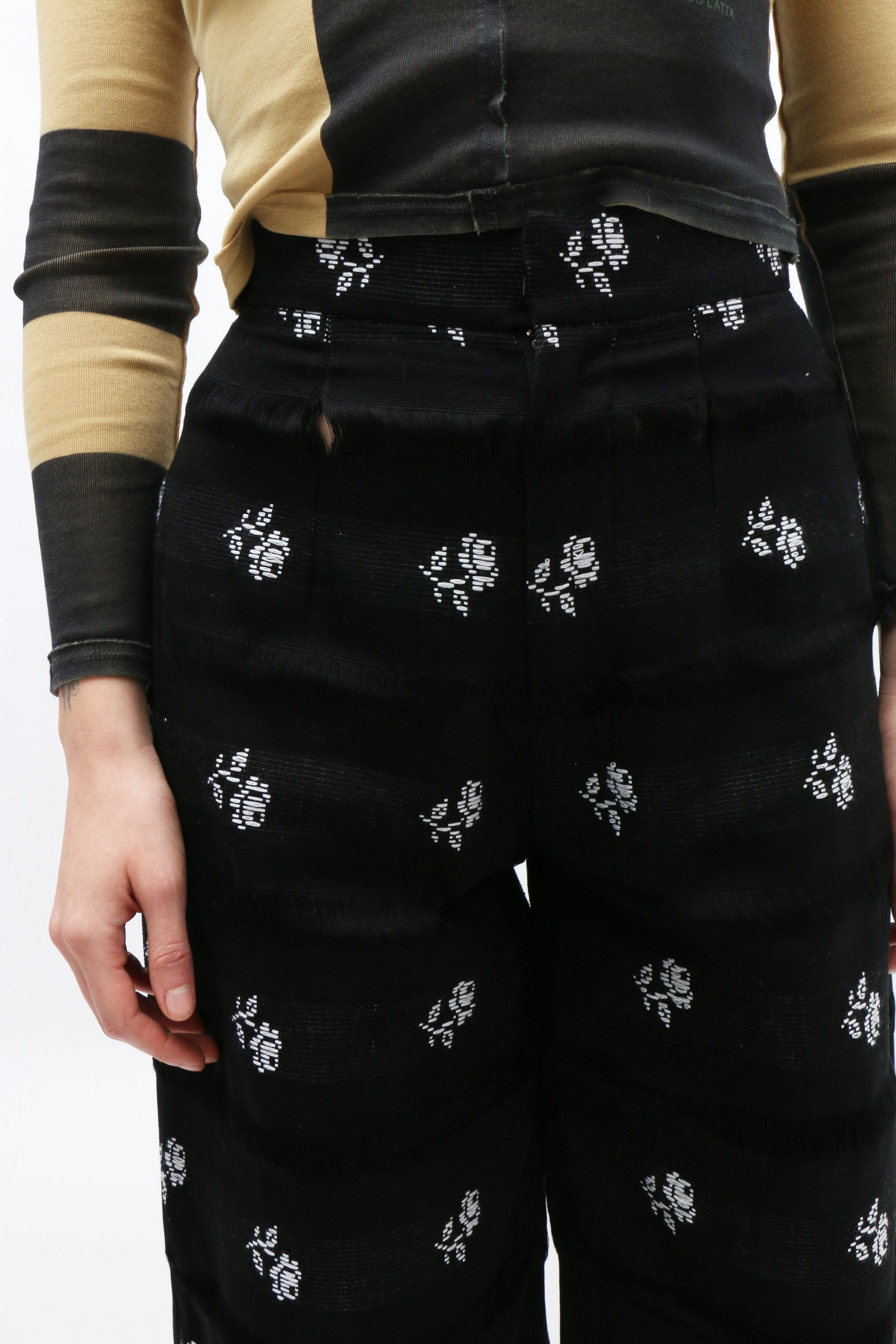 Mozhdeh Matin Handwoven Fringe Pants - Image 5
