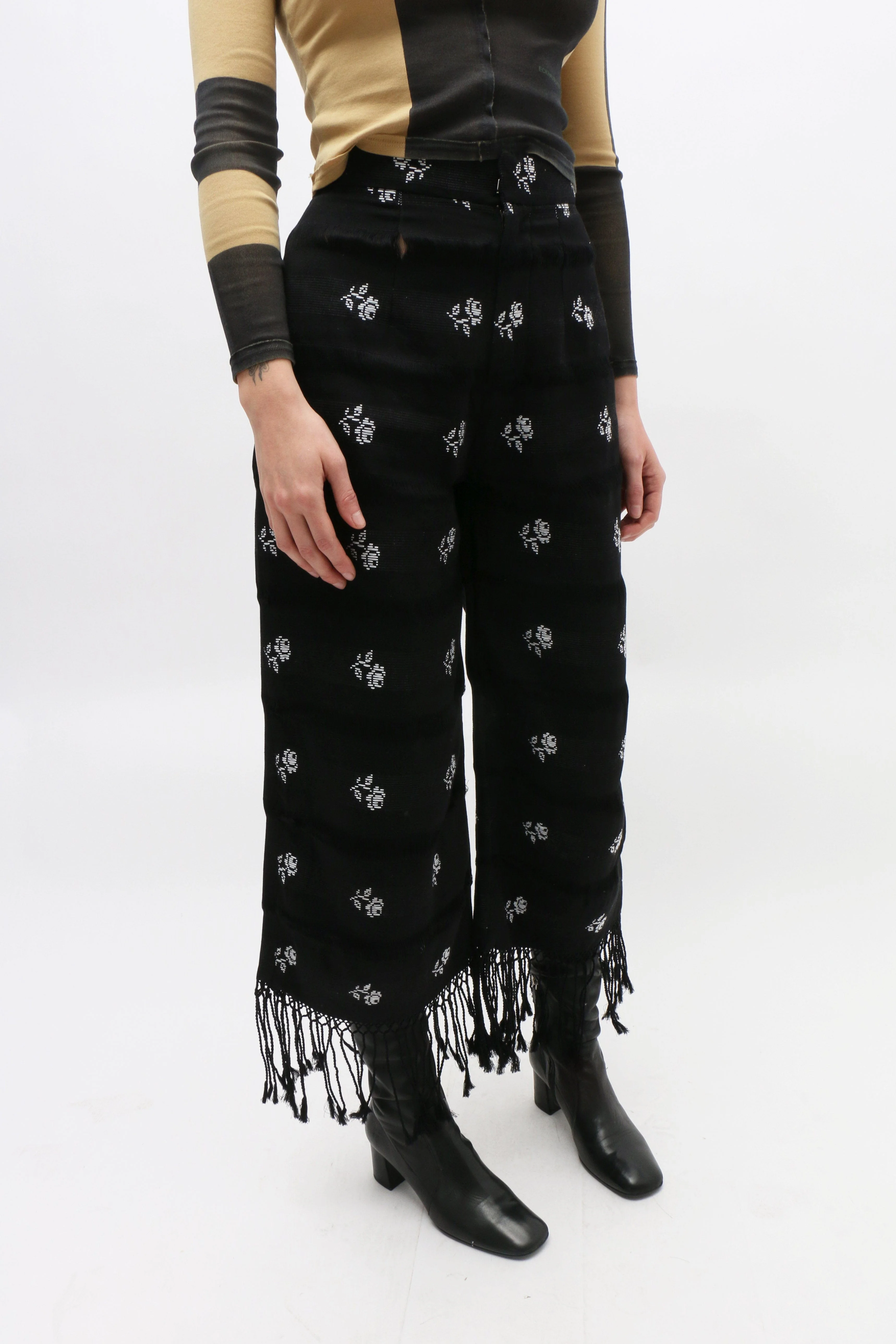 Mozhdeh Matin Handwoven Fringe Pants - Image 7