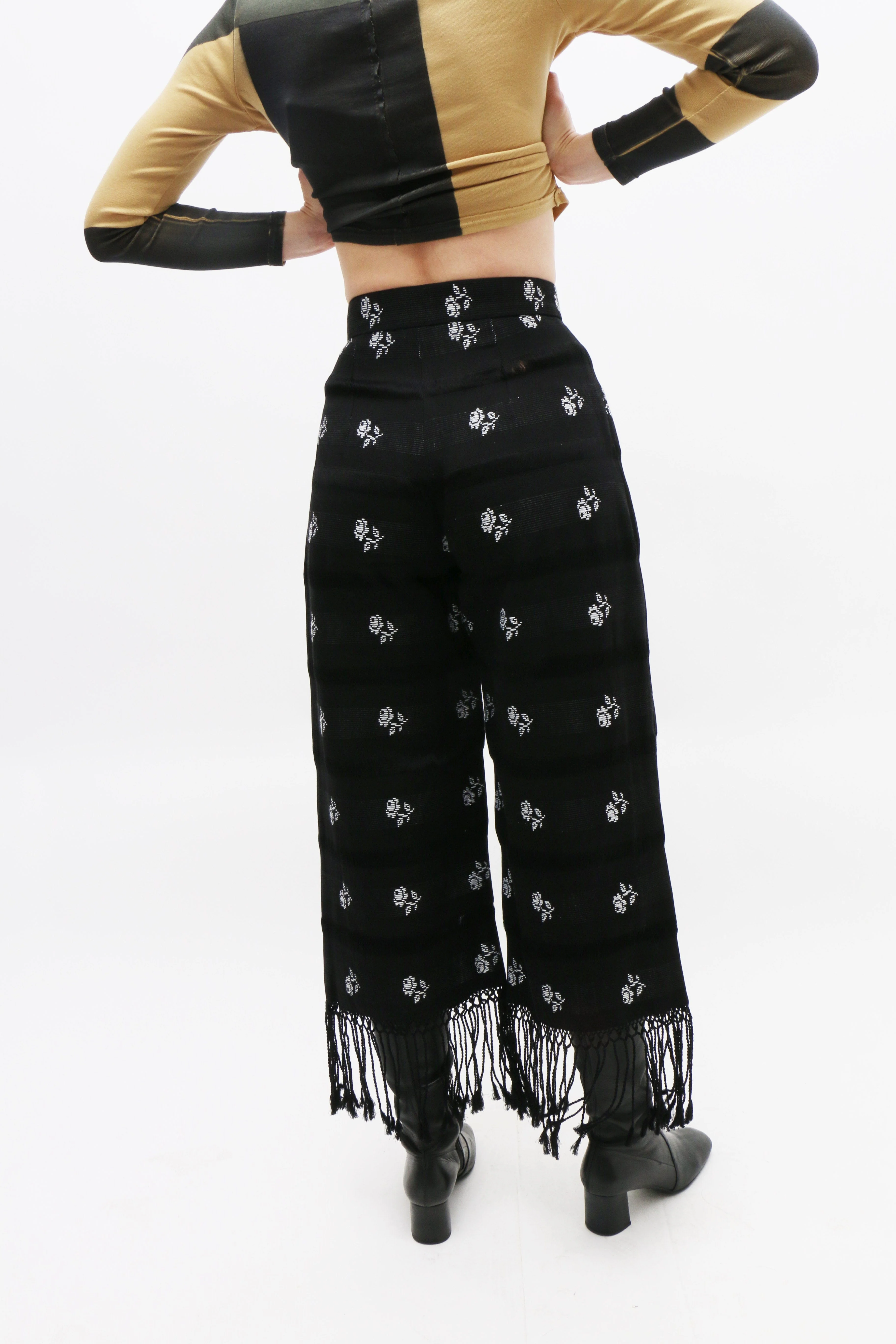 Mozhdeh Matin Handwoven Fringe Pants - Image 8