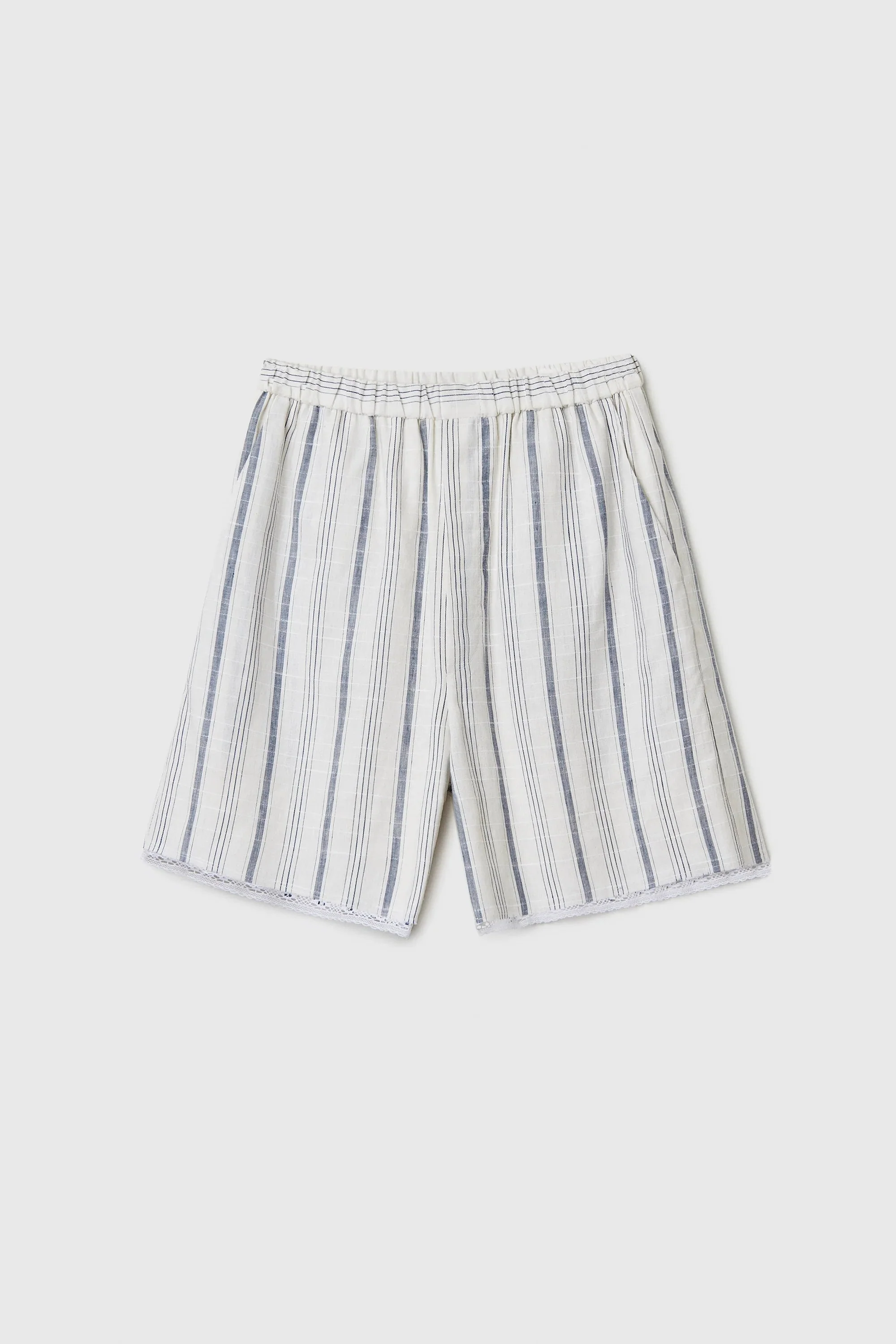 Striped Bermuda with Lace - Image 5