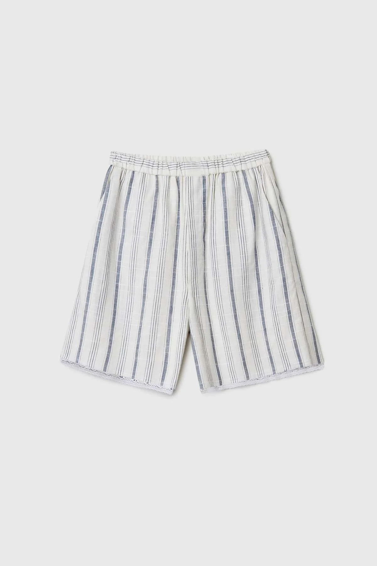 Striped Bermuda with Lace - Image 6