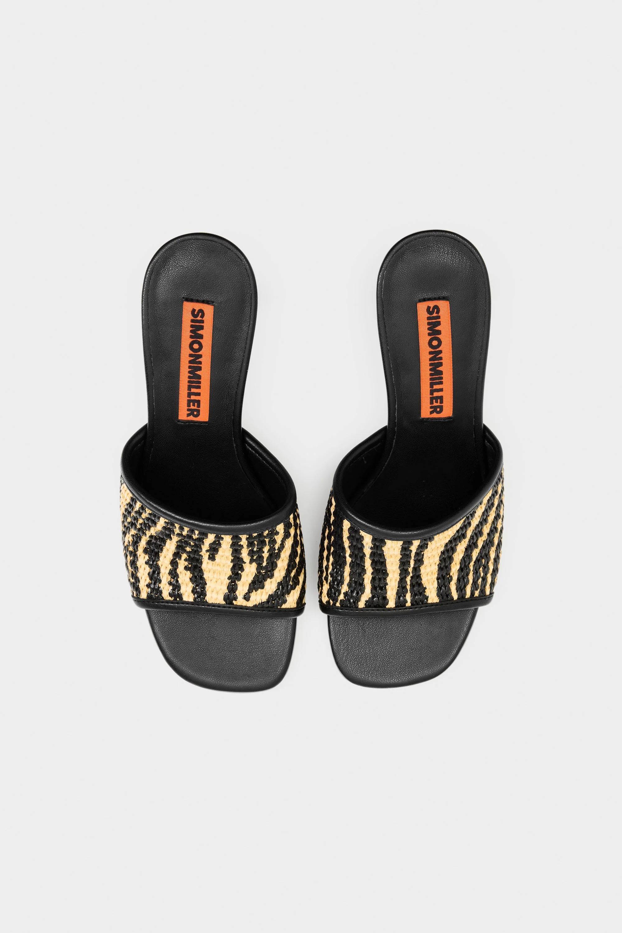 Simon Miller Playa Bamboo Heel - Black/Natural Zebra - Image 2
