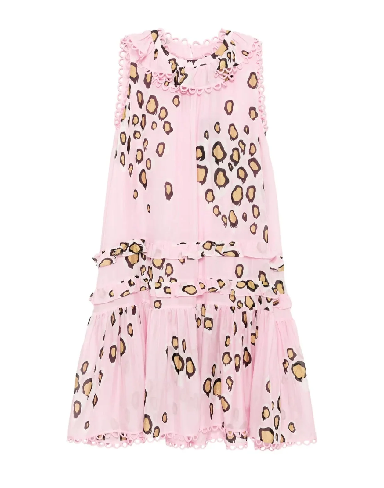 Cynthia Rowley Amalfi Sleeveless Midi Dress - Pink/Gold - Image 8