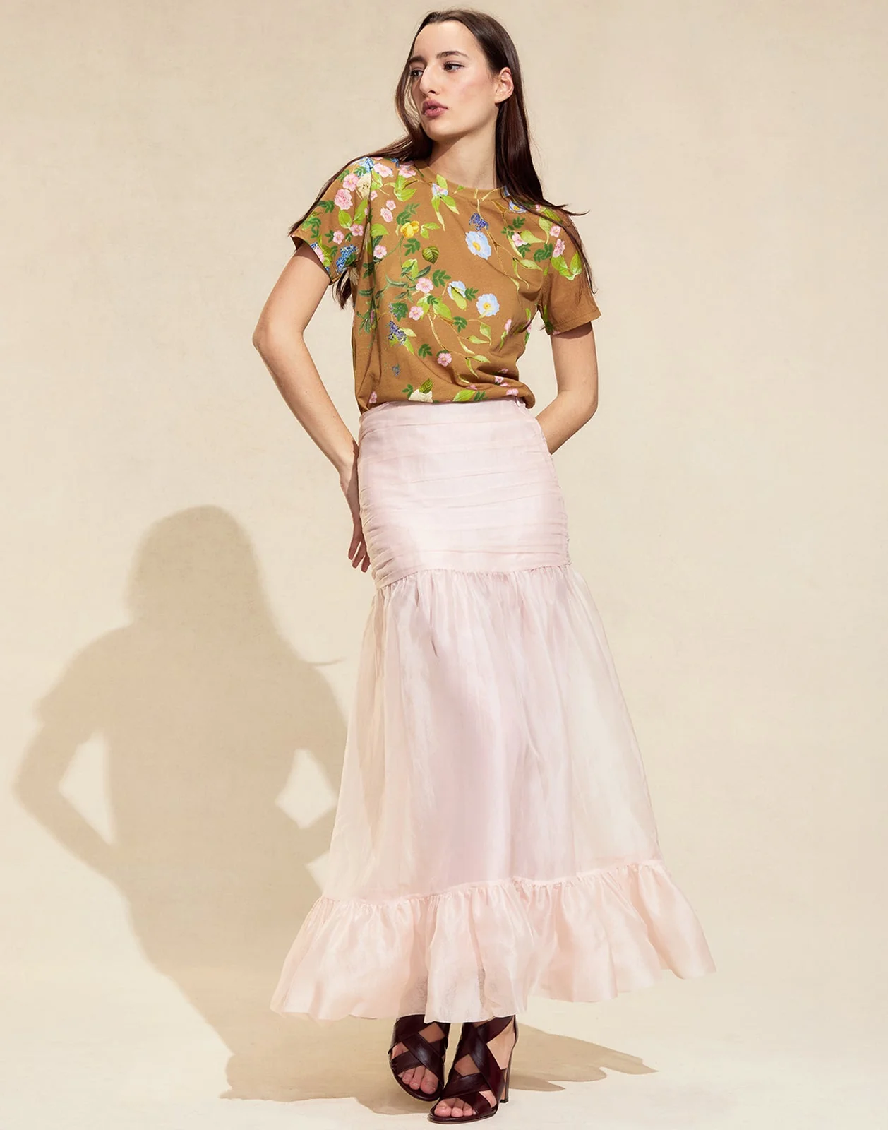 Cynthia Rowley Serafina Silk Skirt - Blush Pink - Image 2