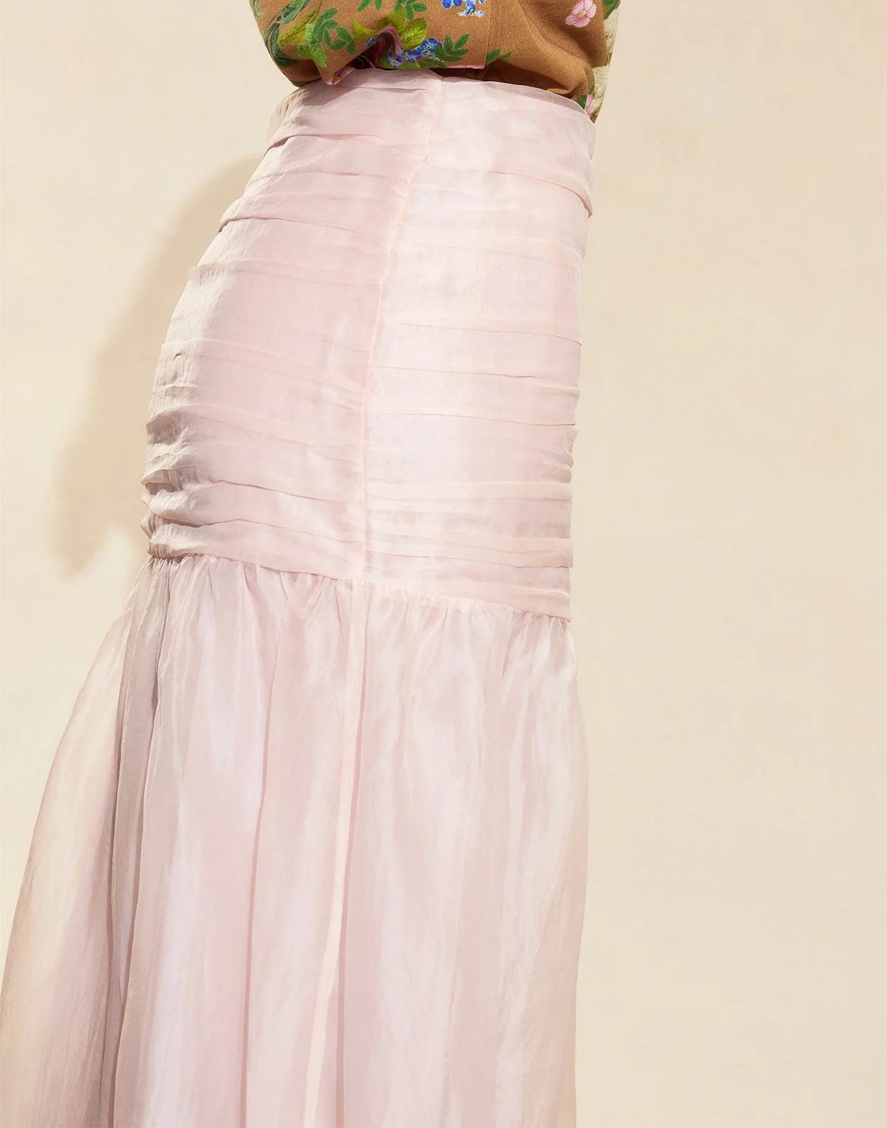 Cynthia Rowley Serafina Silk Skirt - Blush Pink - Image 5