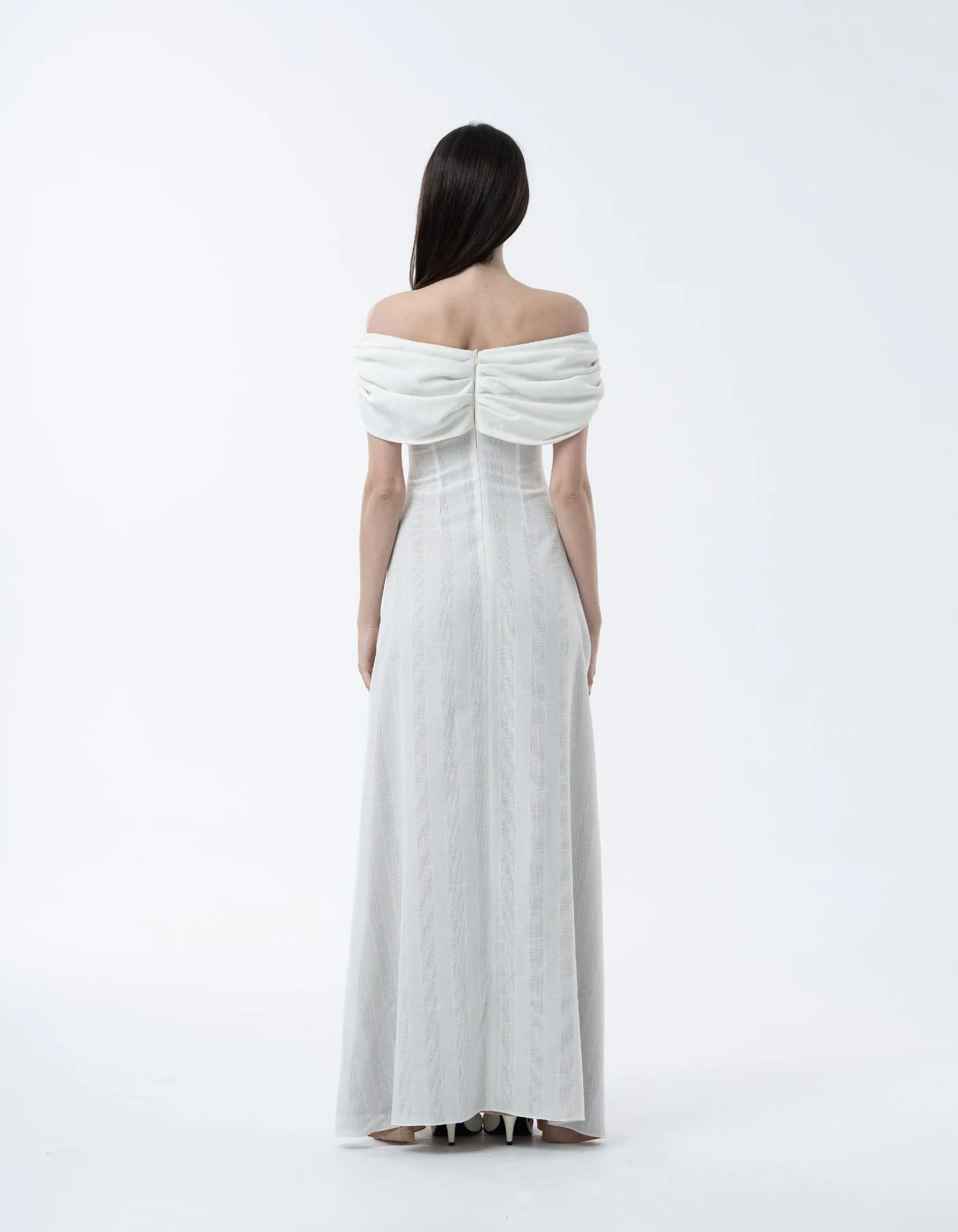MAET Bronya Linen Dress - White - Image 5