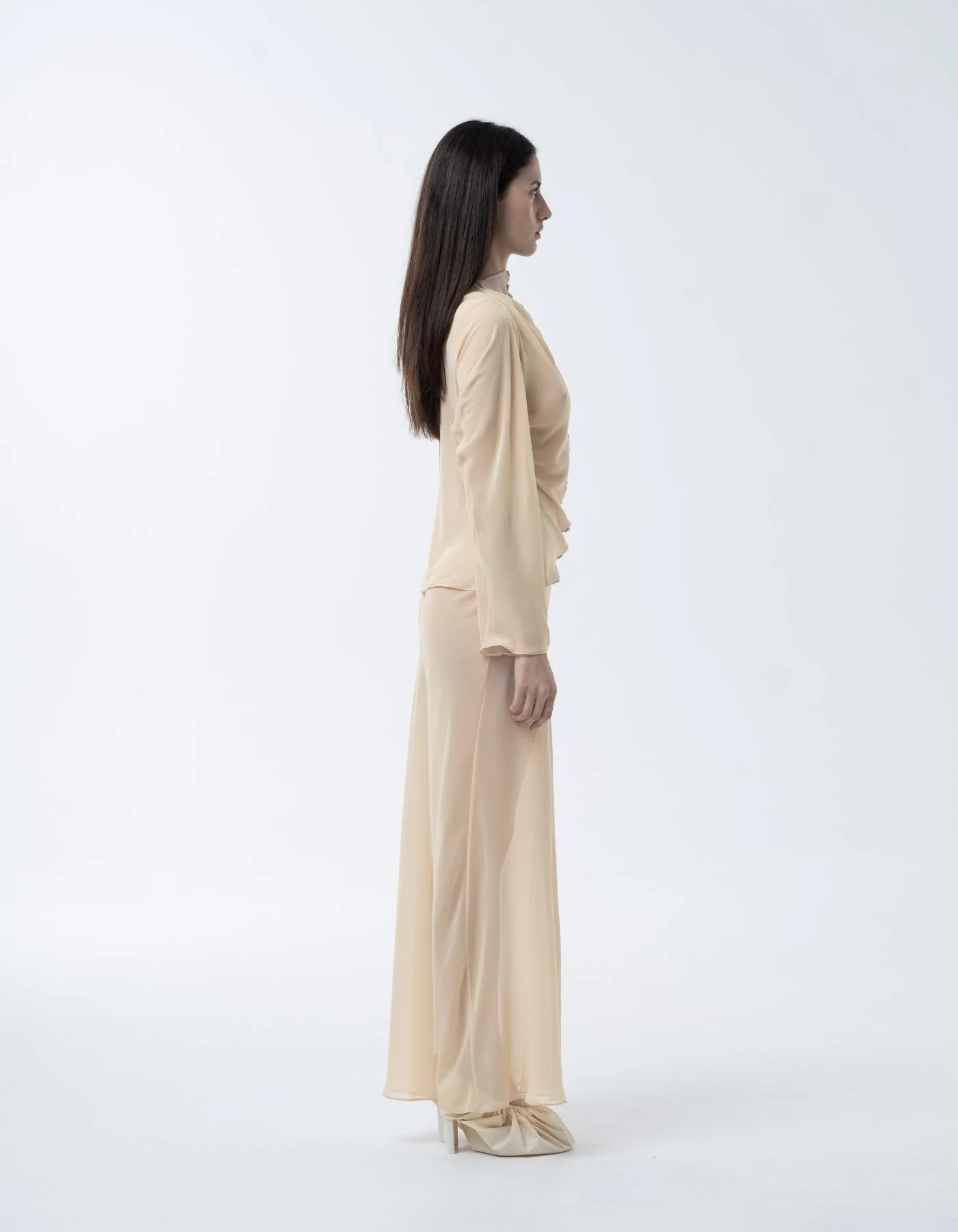 MAET Rusail Chiffon Set - Butter Yellow - Image 3