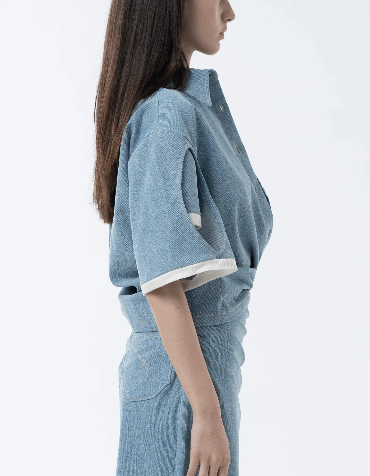MAET Crystal Denim Shirt - Light Blue - Image 2