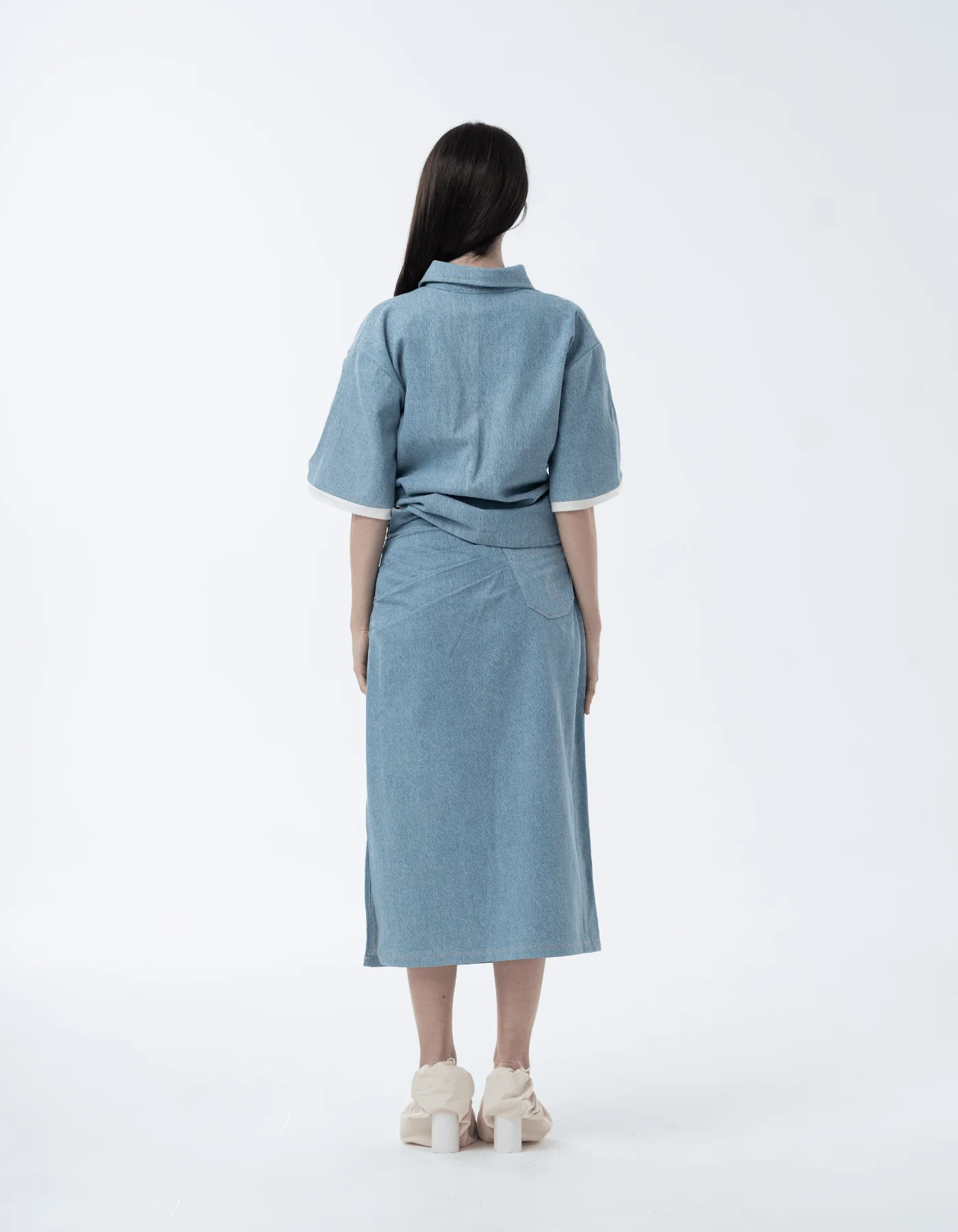 MAET Crystal Denim Shirt - Light Blue - Image 4