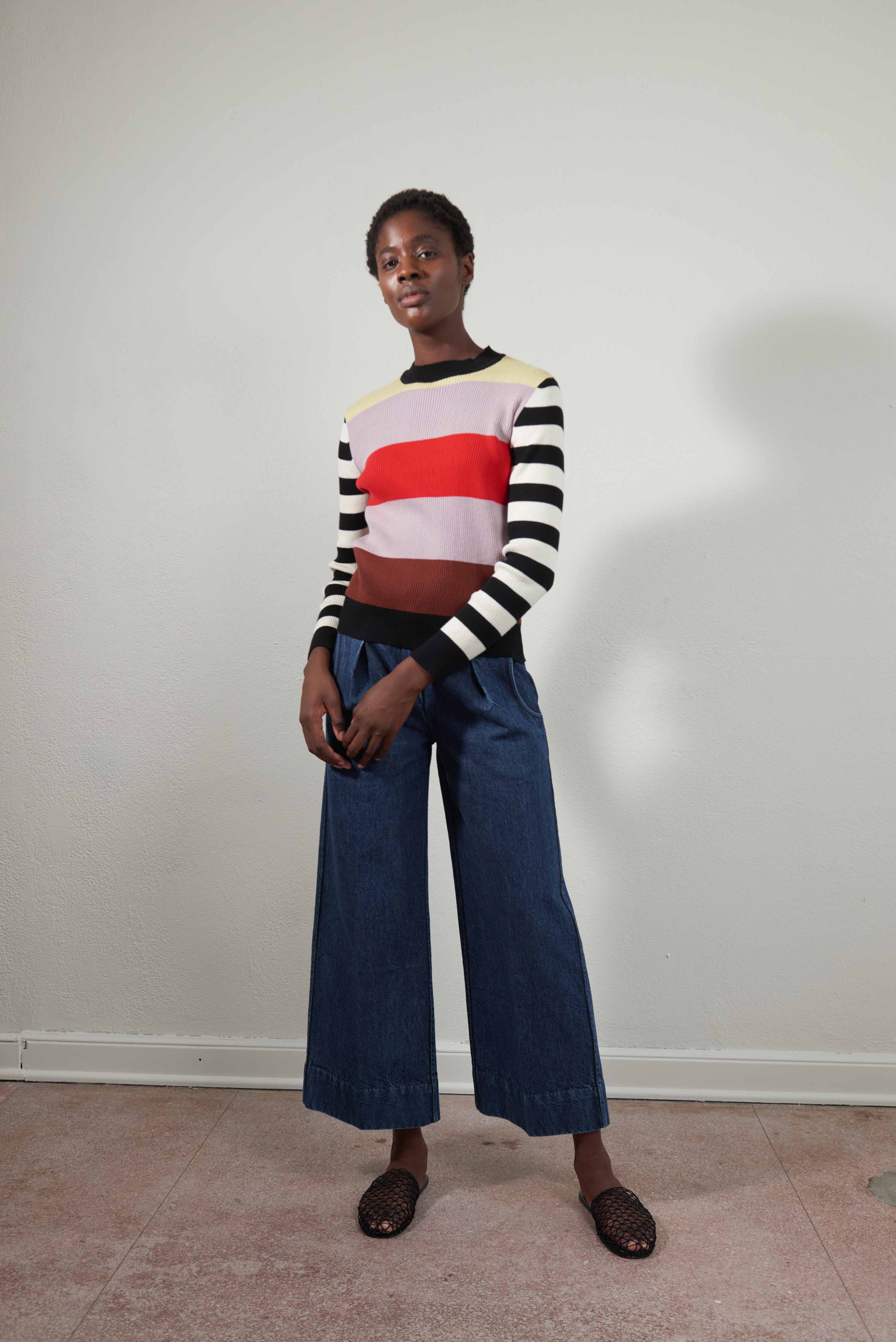 Maria Stanley Maizy Ribbed Pullover - Stripe - Image 3