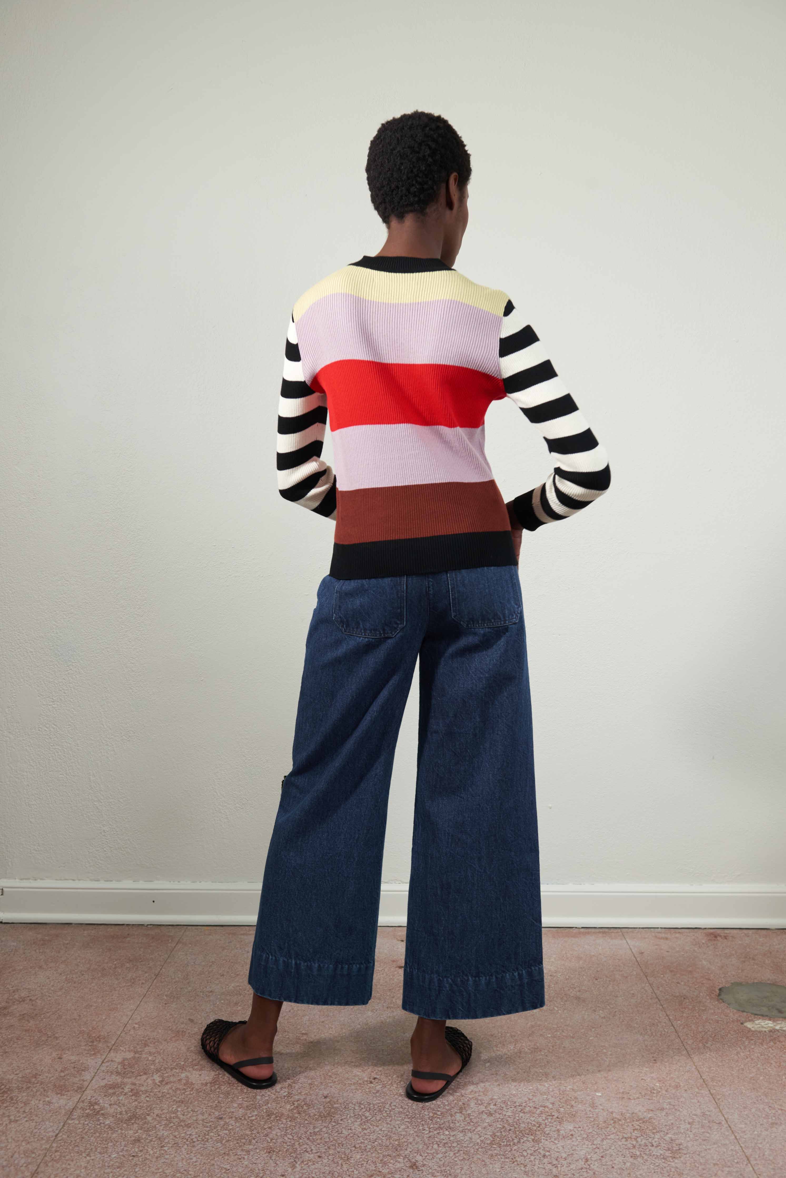 Maria Stanley Maizy Ribbed Pullover - Stripe - Image 6