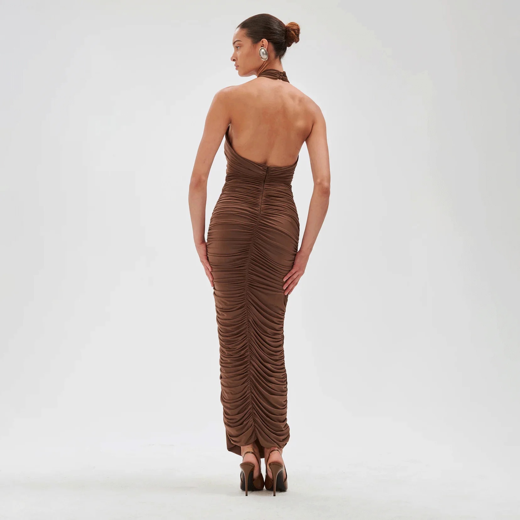 Ronny Kobo Bobbie Dress - Tobacco - Image 3