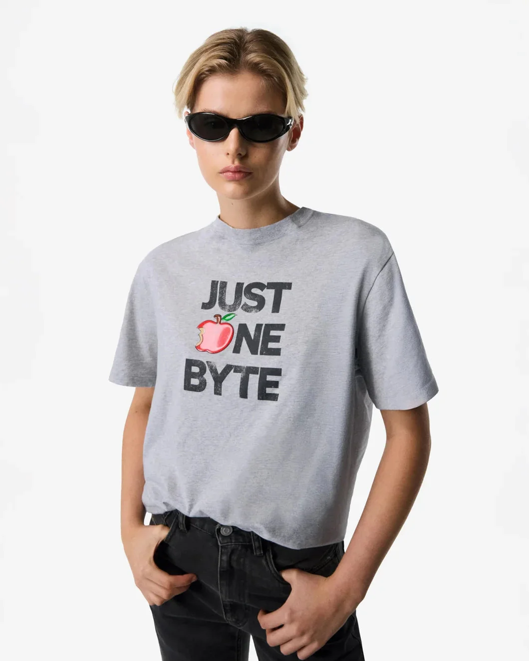 Coperni Disney x Coperni Just One Byte Boxy T-Shirt - Grey - Image 2
