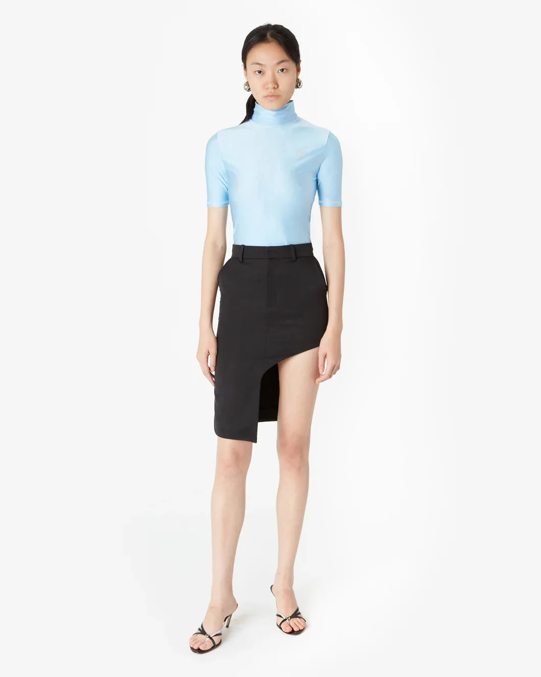Coperni Tailored Asymmetric Skirt - Black Skirt - Image 2